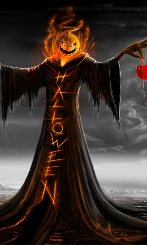 Download mobile wallpaper Halloween, Moon, Dark, Holiday, Scary for free.