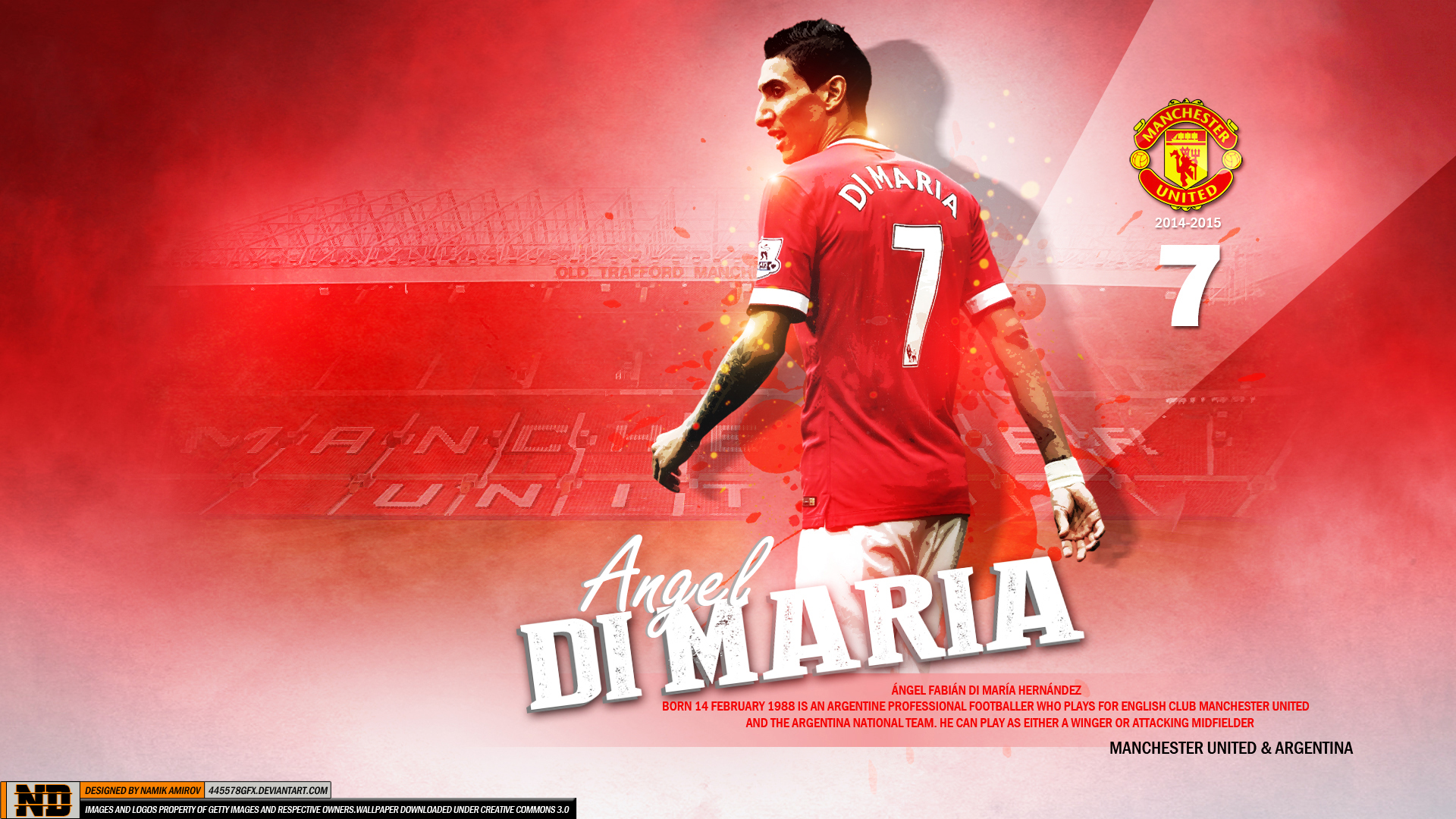 Download mobile wallpaper Sports, Soccer, Manchester United F C, Ángel Di María for free.