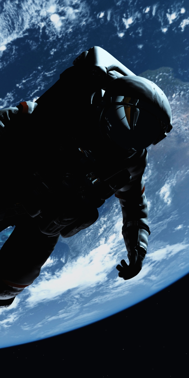 Download mobile wallpaper Silhouette, Space, Sci Fi, Astronaut for free.