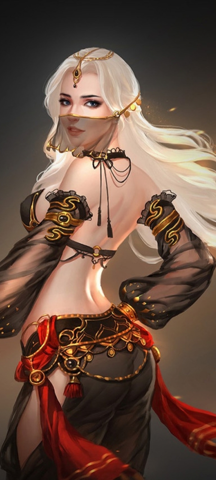 Download mobile wallpaper Fantasy, Women Warrior, White Hair for free.