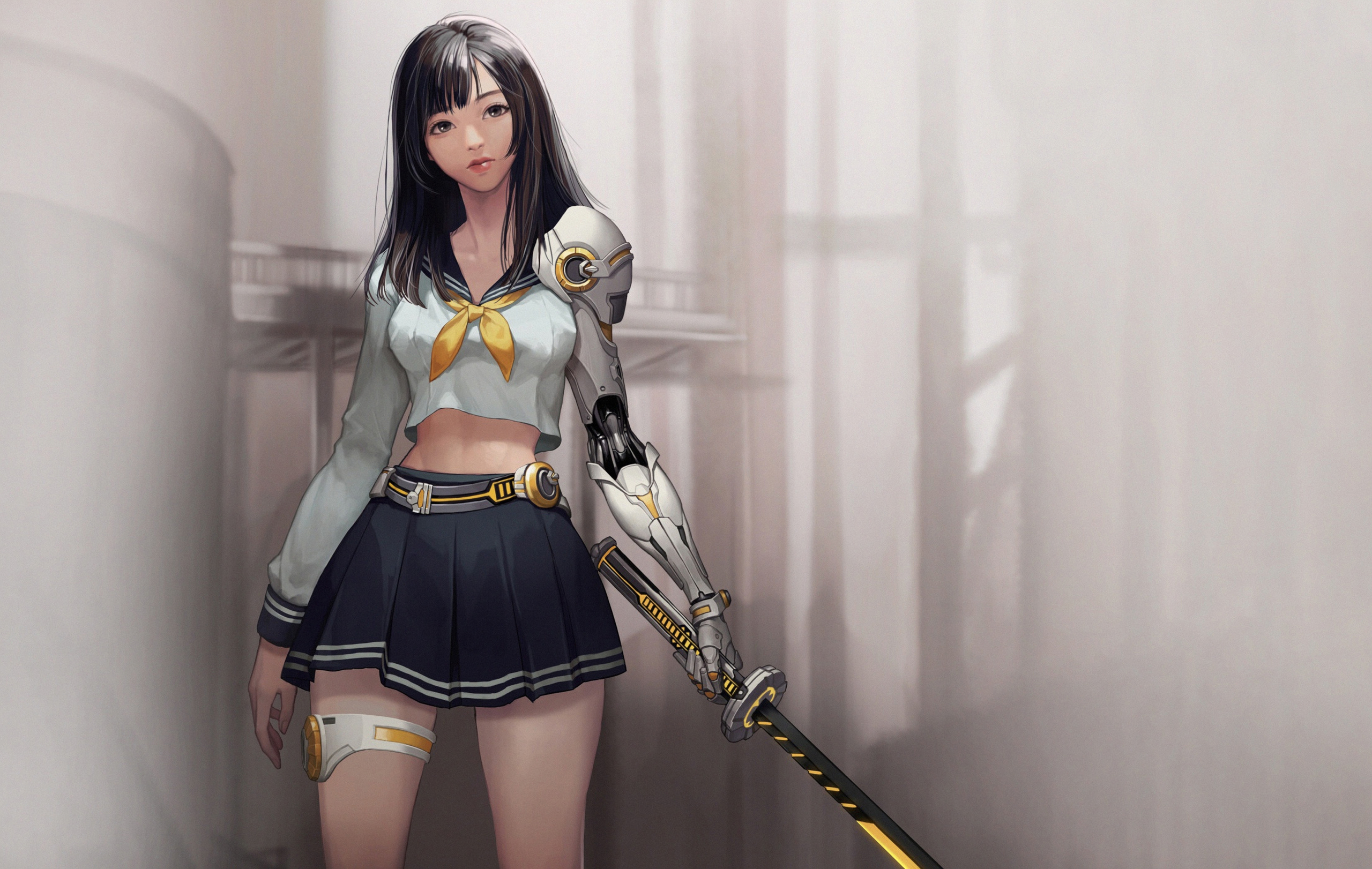 Free download wallpaper Fantasy, Katana, Women Warrior, Woman Warrior on your PC desktop