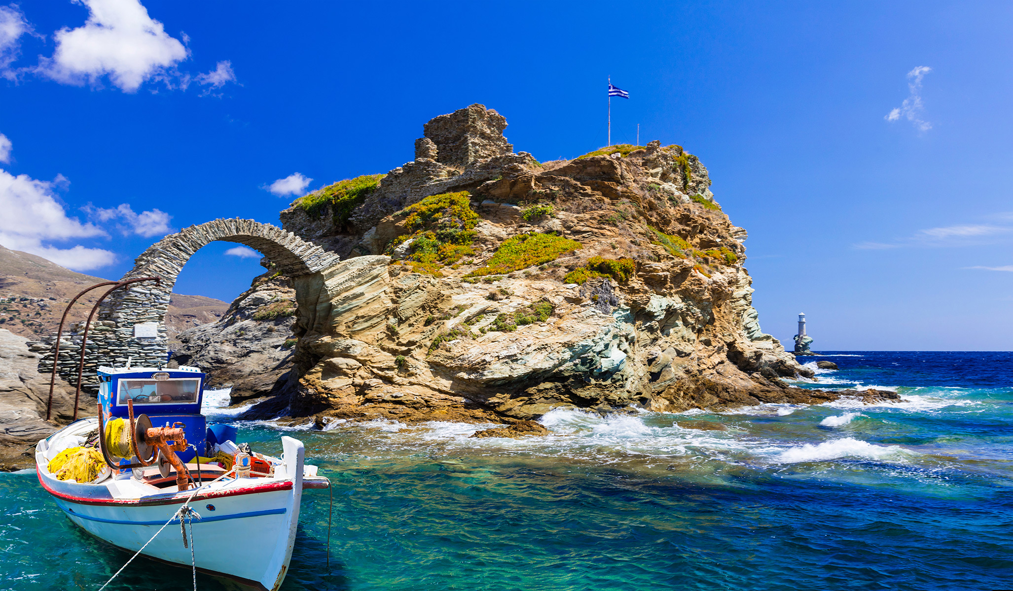 Laden Sie das Boot, Griechenland, Fahrzeuge-Bild kostenlos auf Ihren PC-Desktop herunter