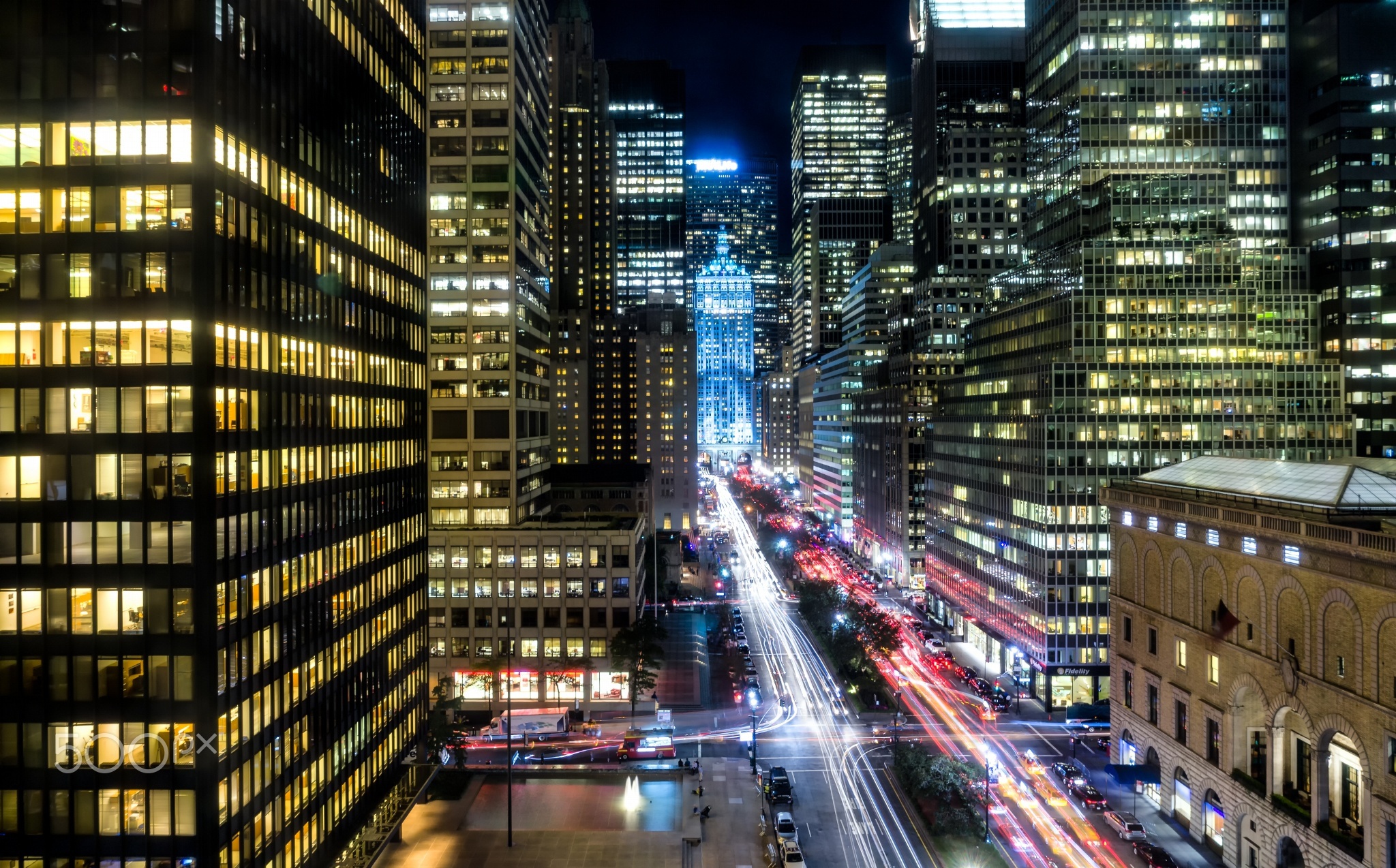 Free download wallpaper Cities, Night, Usa, City, Skyscraper, Building, Light, Street, New York, Man Made, Time Lapse on your PC desktop