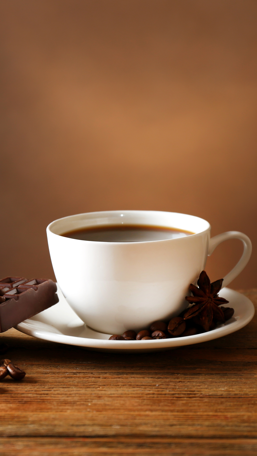 Download mobile wallpaper Food, Chocolate, Coffee, Cup, Coffee Beans for free.