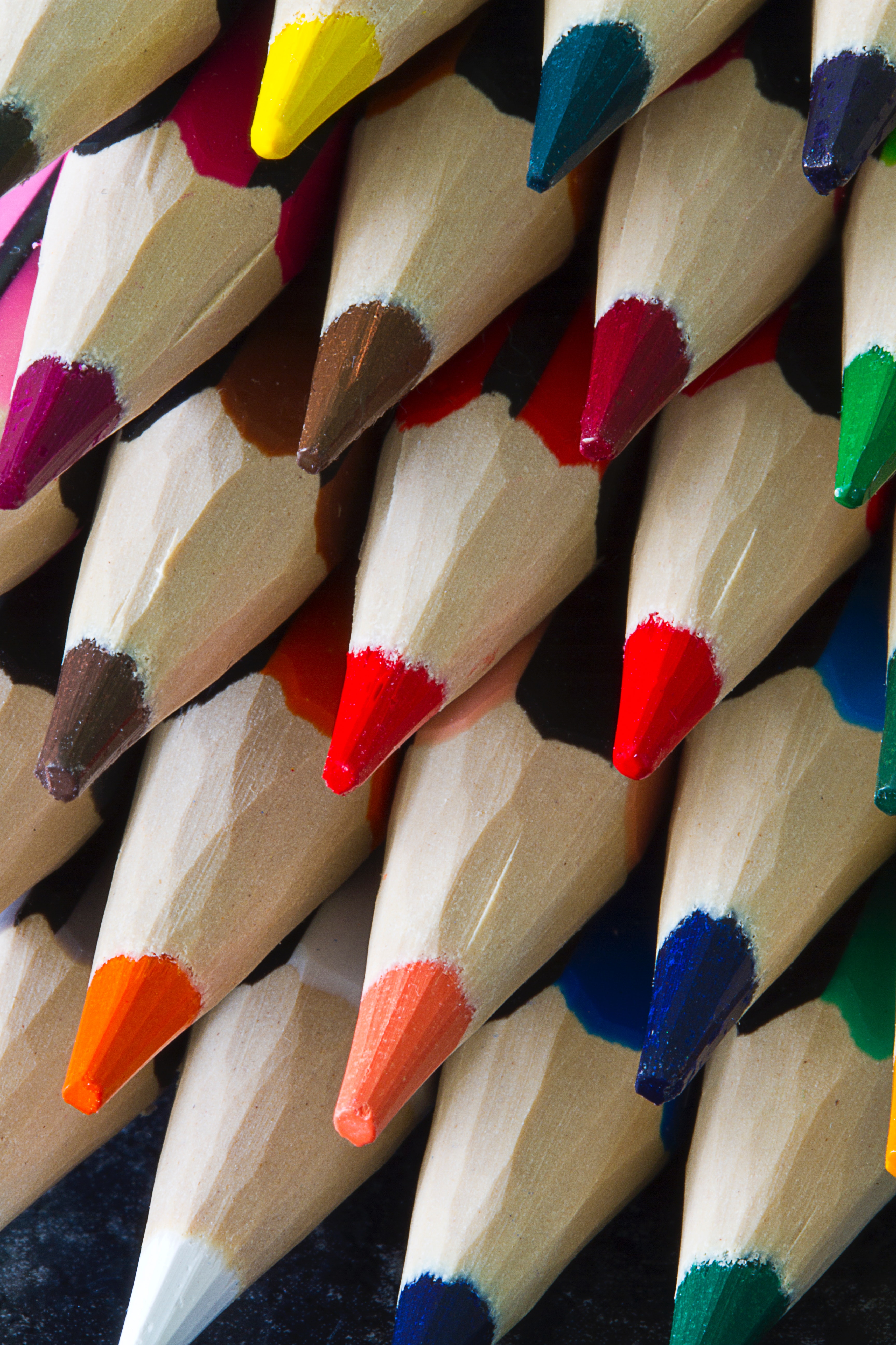 multicolored, macro, motley, colored pencils, spearhead, prick, colour pencils, imprisoned, cloistered