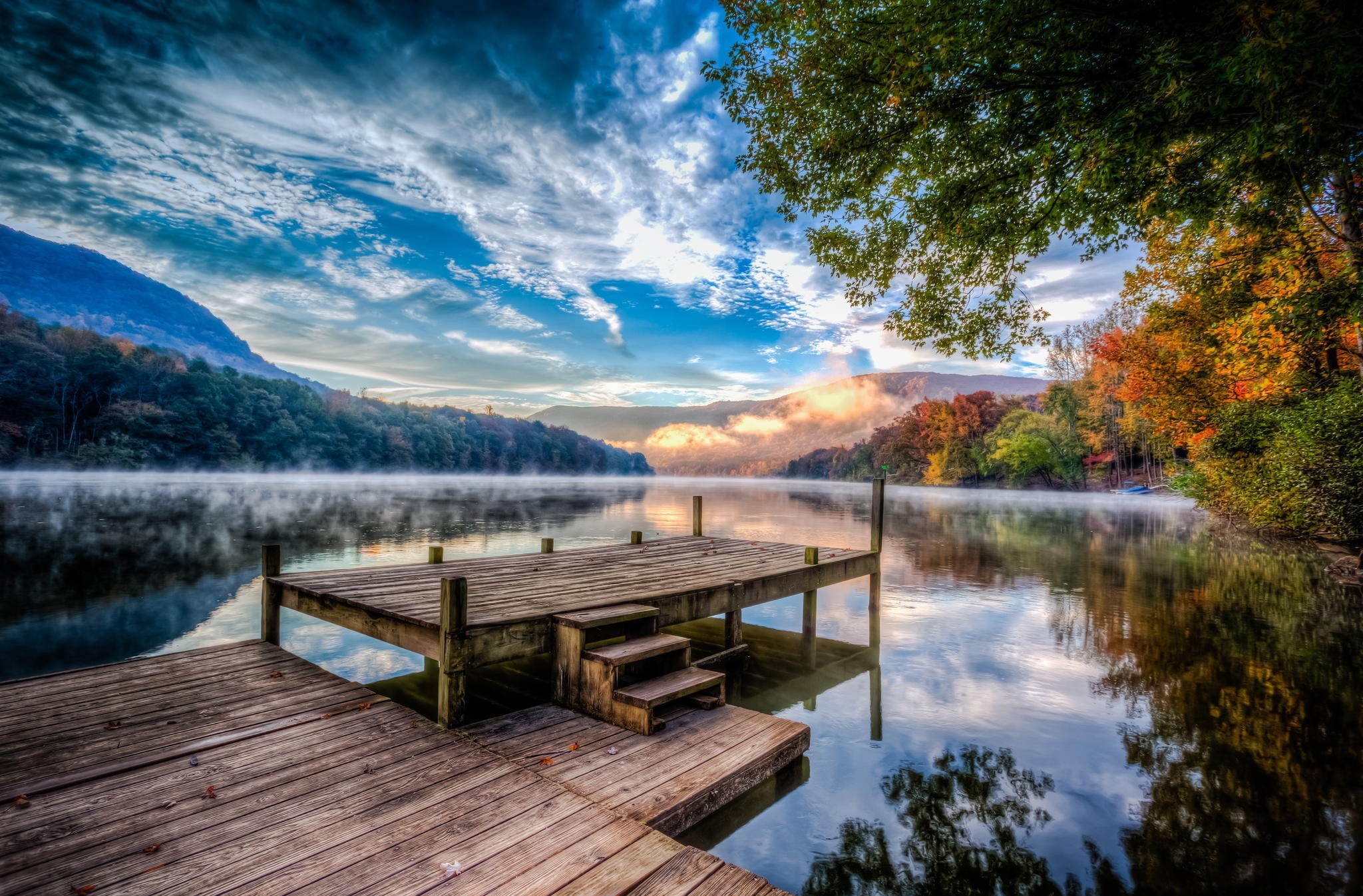 Laden Sie das Seen, See, Nebel, Fotografie, Himmel-Bild kostenlos auf Ihren PC-Desktop herunter