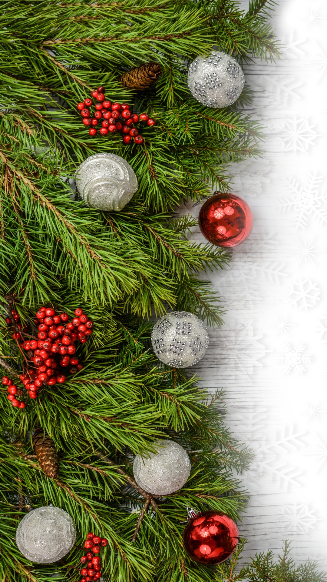 Handy-Wallpaper Feiertage, Weihnachten, Weihnachtsschmuck, Minimalistisch, Flitter kostenlos herunterladen.