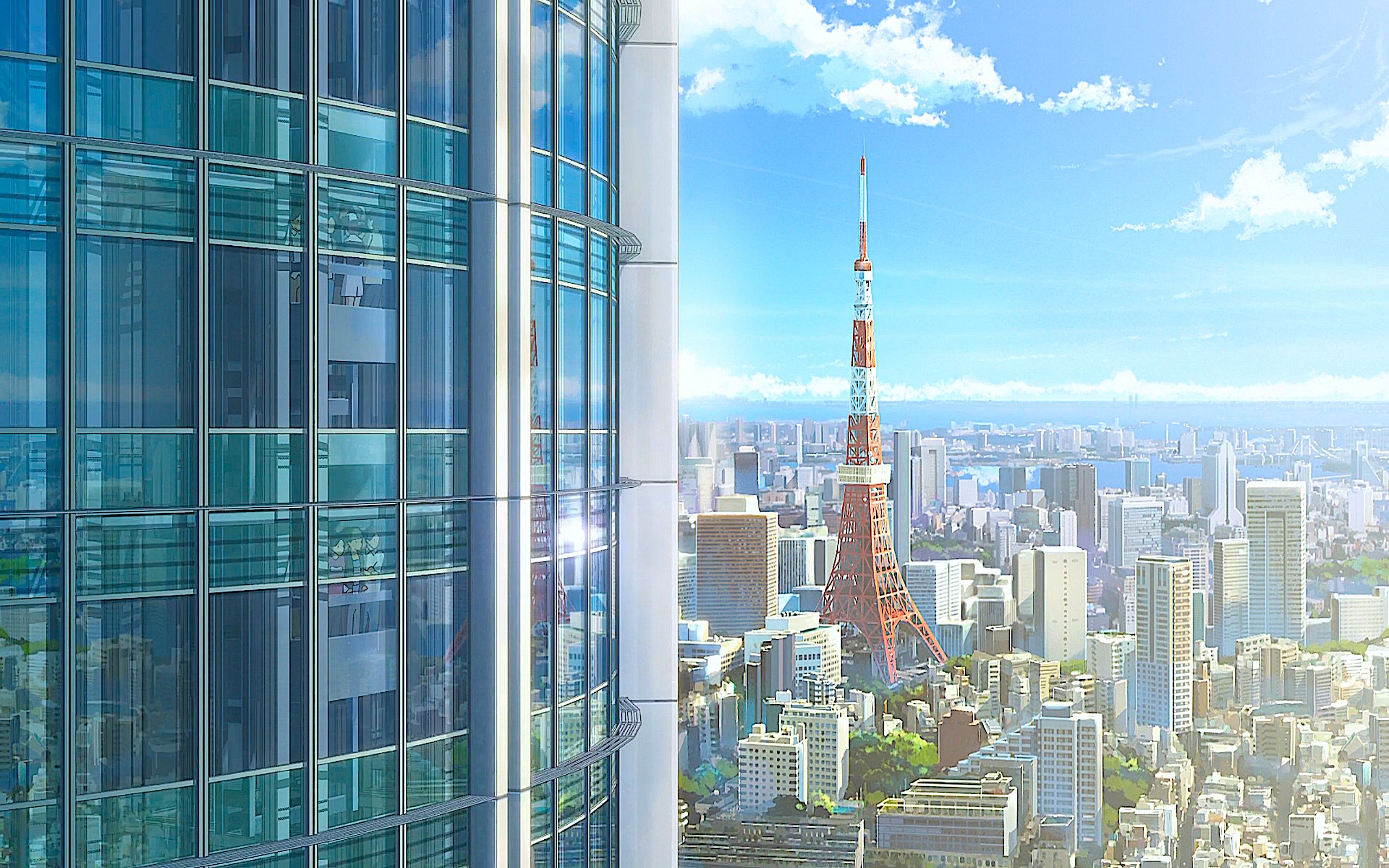 Free download wallpaper Anime, Sky, City, Cloud, Tokyo, Skyline, Tokyo Tower, Your Name, Kimi No Na Wa on your PC desktop