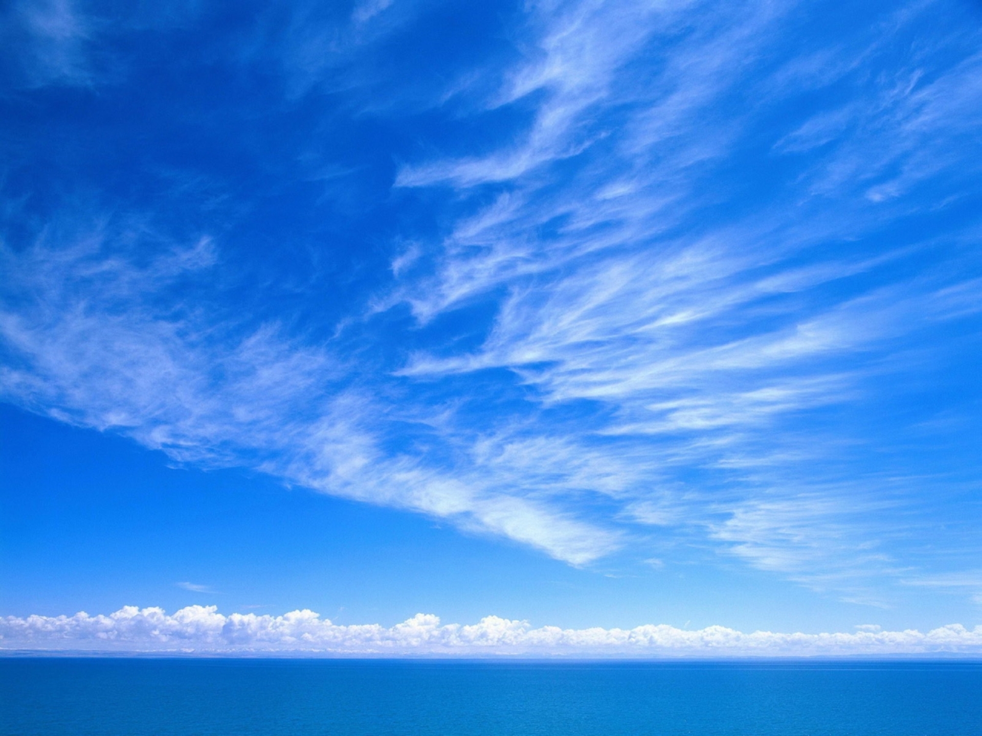 Скачать обои бесплатно Природа, Небо, Море, Облака, Горизонт, Океан, Синий, Земля/природа картинка на рабочий стол ПК