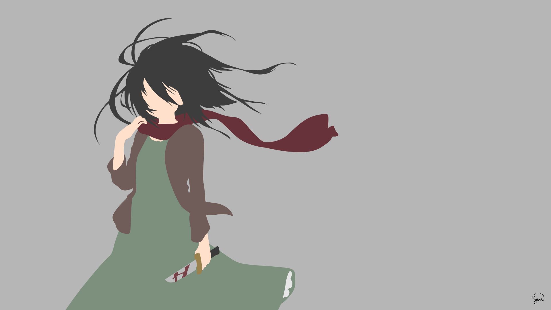 Handy-Wallpaper Mikasa Ackermann, Attack On Titan, Animes kostenlos herunterladen.