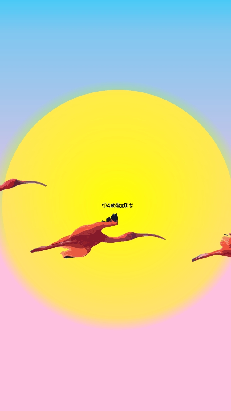 Download mobile wallpaper Birds, Sun, Flamingo, Bird, Animal, Simple, Minimalist for free.
