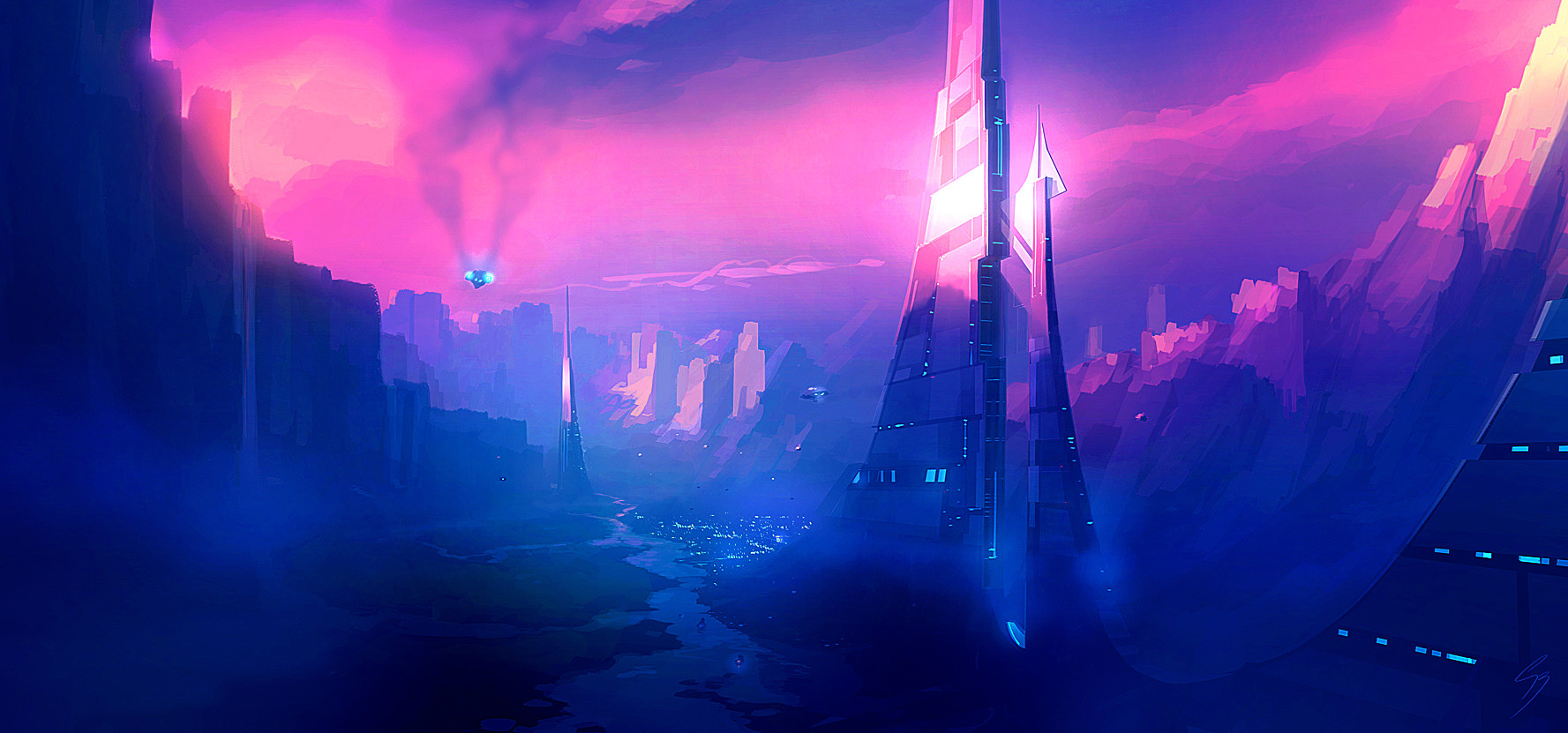 Free download wallpaper City, Sci Fi on your PC desktop