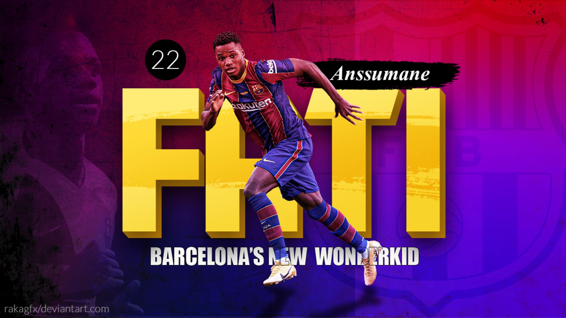 Free download wallpaper Sports, Soccer, Fc Barcelona, Ansu Fati on your PC desktop