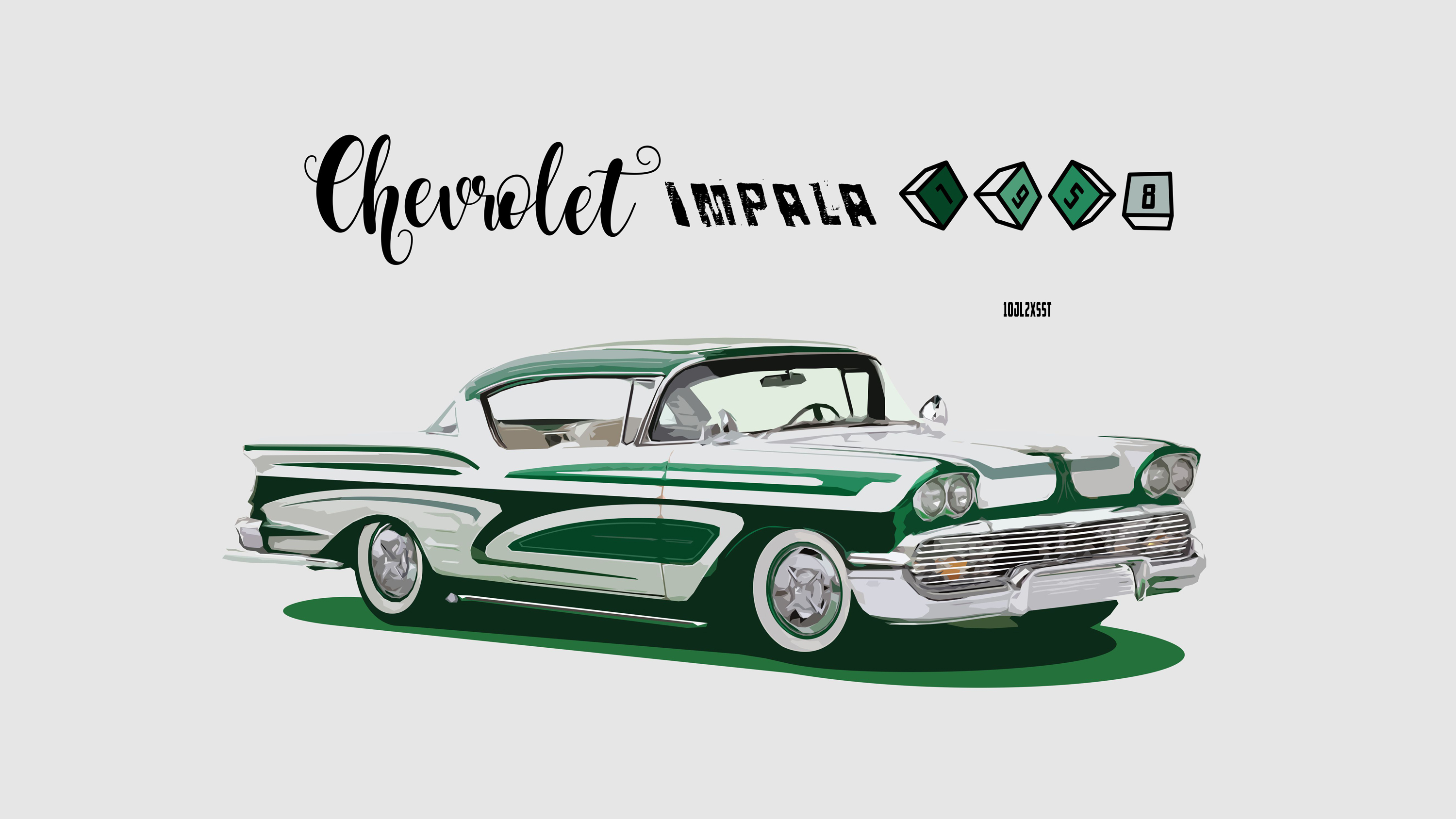 417436 baixar papel de parede veículos, chevrolet impala, carro, chevrolet, carro clássico, carro verde, vintage - protetores de tela e imagens gratuitamente