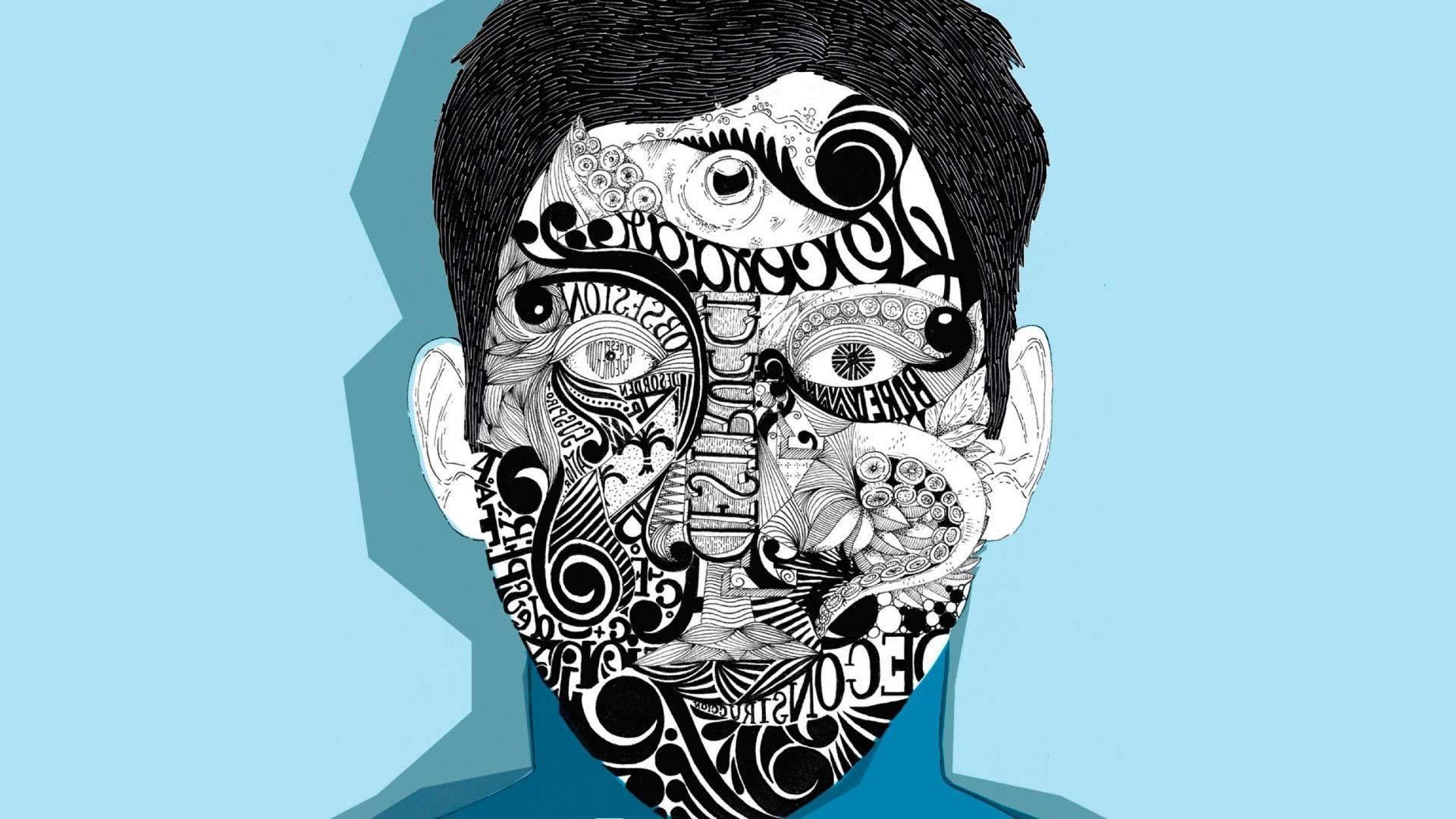 face, vector, eyes, head iphone wallpaper