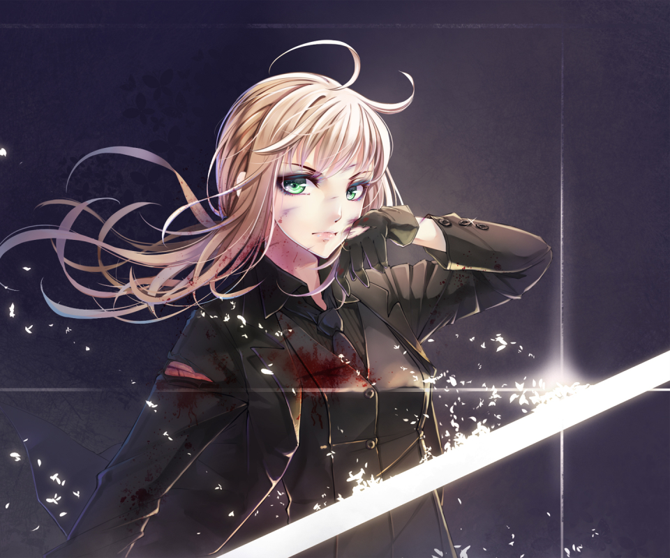 Download mobile wallpaper Anime, Blood, Sword, Saber (Fate Series), Fate/zero, Fate Series for free.