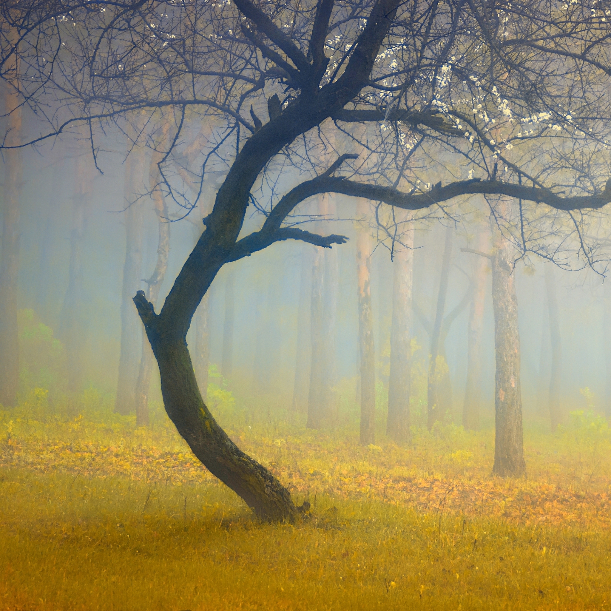 Free download wallpaper Nature, Forest, Tree, Fog, Earth on your PC desktop