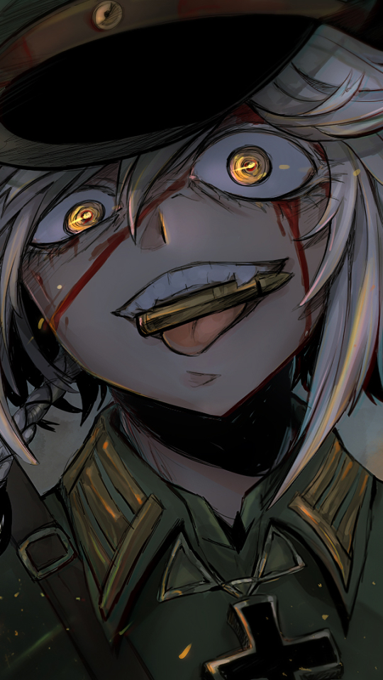 Descarga gratuita de fondo de pantalla para móvil de Ojos Amarillos, Soldado, Animado, Youjo Senki, Tanya Degurechaff.