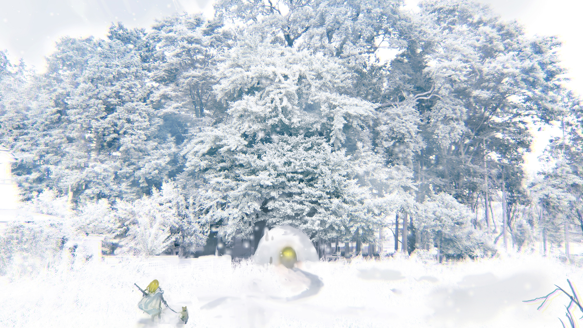 Laden Sie das Winter, Schnee, Baum, Künstlerisch-Bild kostenlos auf Ihren PC-Desktop herunter