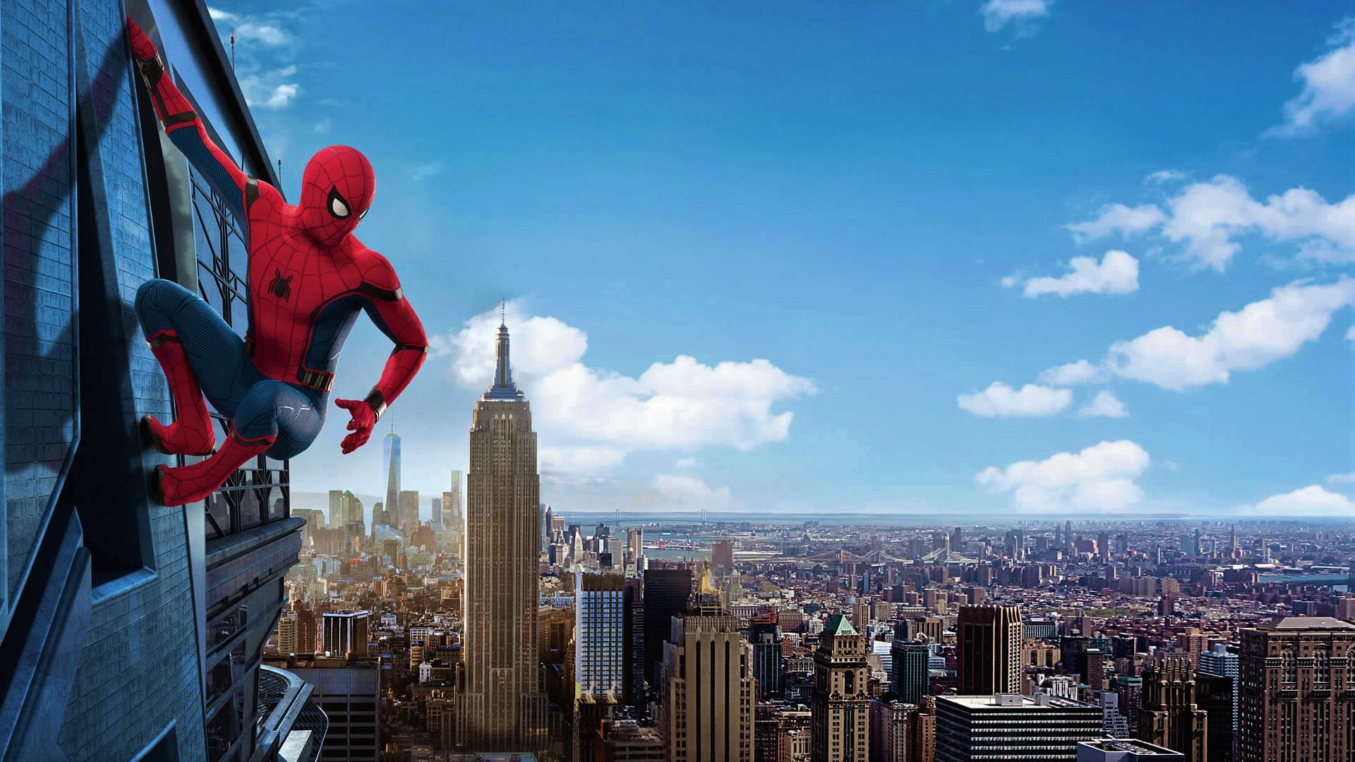 Laden Sie das Gebäude, New York, Film, Empire State Building, Filme, Spider Man, Spider Man: Homecoming-Bild kostenlos auf Ihren PC-Desktop herunter