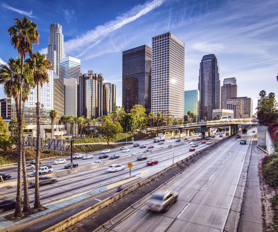 Download mobile wallpaper Cities, City, Street, California, Los Angeles, Man Made for free.