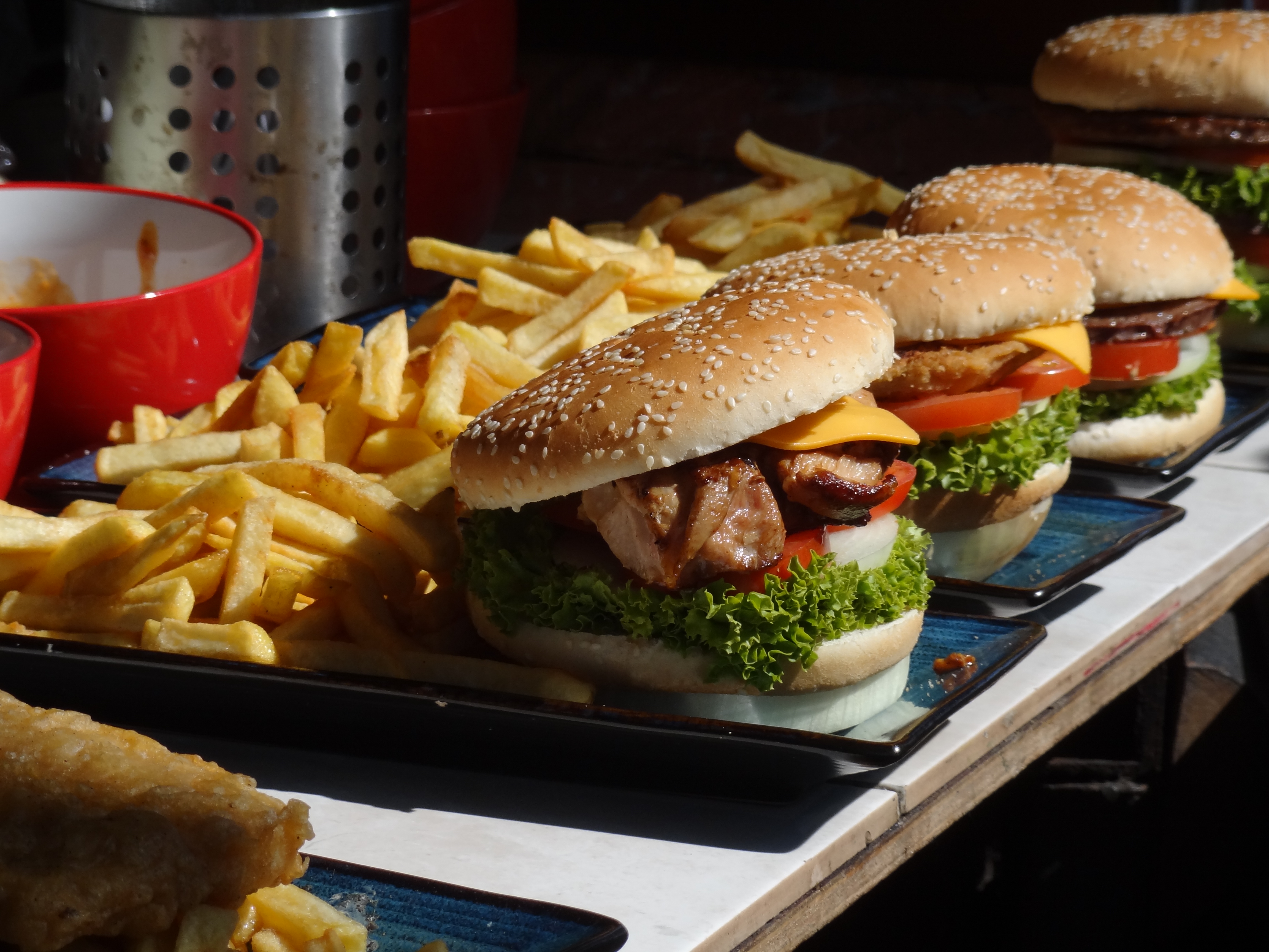 Free download wallpaper Food, Burger, French Fries on your PC desktop