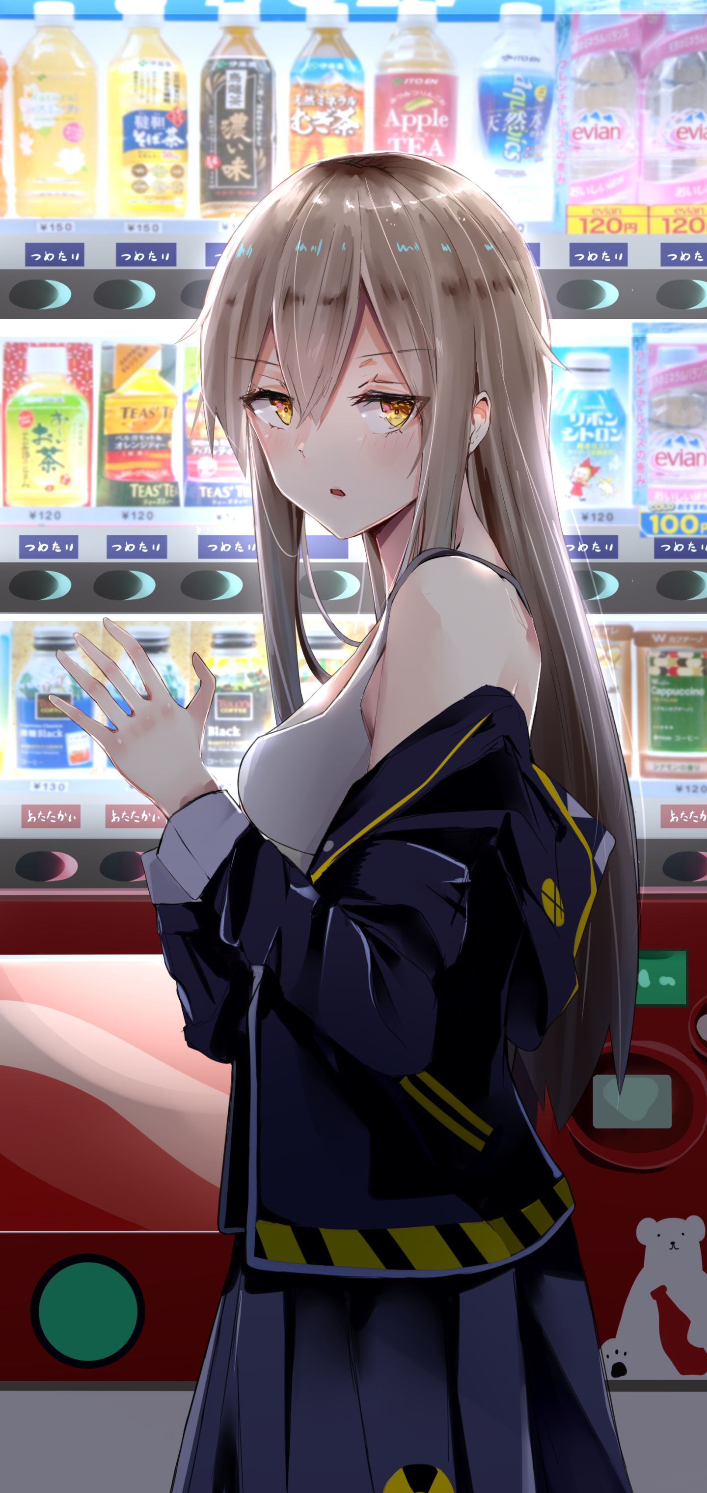 anime, original, night, vending machine