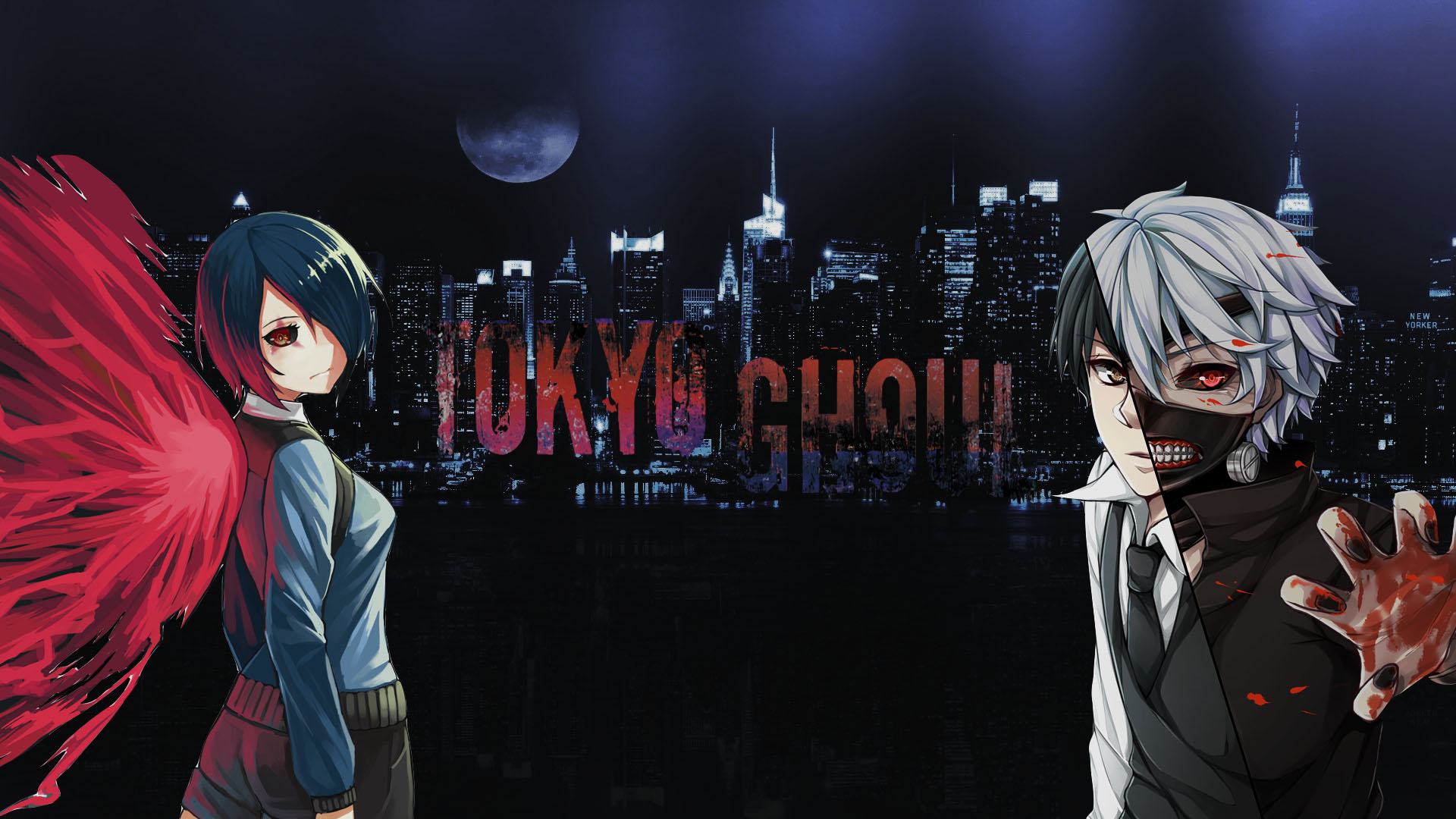 Laden Sie das Animes, Ken Kanek, Tokyo Ghoul, Touka Kirishima-Bild kostenlos auf Ihren PC-Desktop herunter
