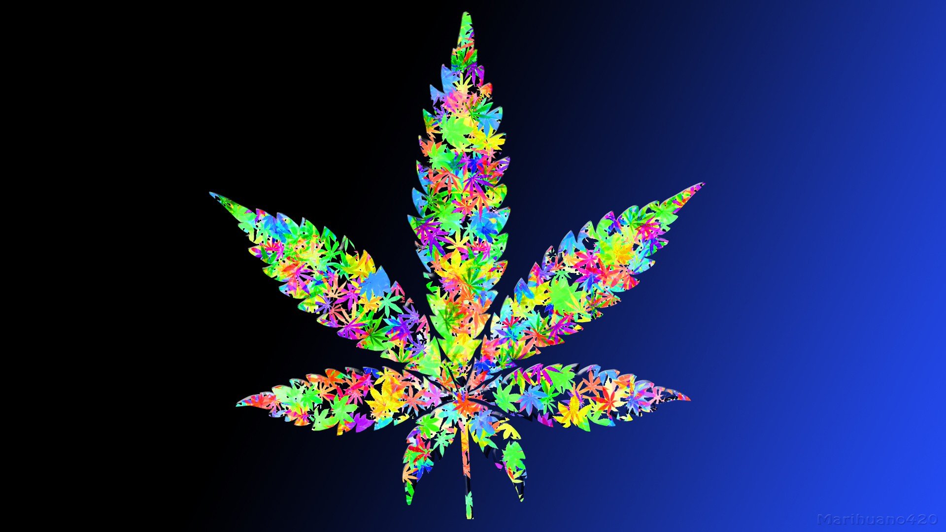 739974 скачать обои марихуана, листва, красочный, художественные, цвета - заставки и картинки бесплатно