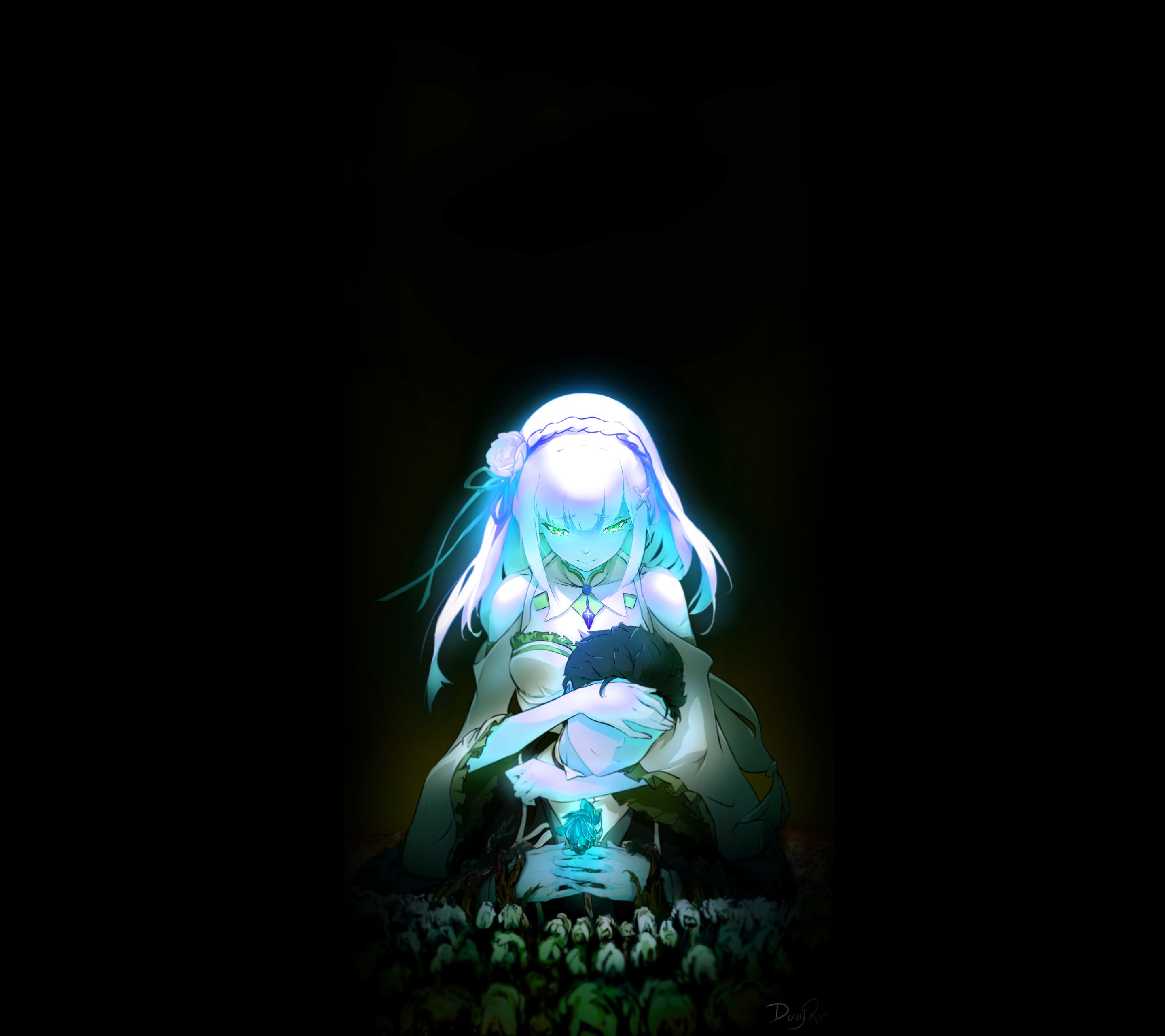 Descarga gratuita de fondo de pantalla para móvil de Animado, Emilia (Re:zero), Re:zero Comenzando La Vida En Otro Mundo, Subaru Natsuki.