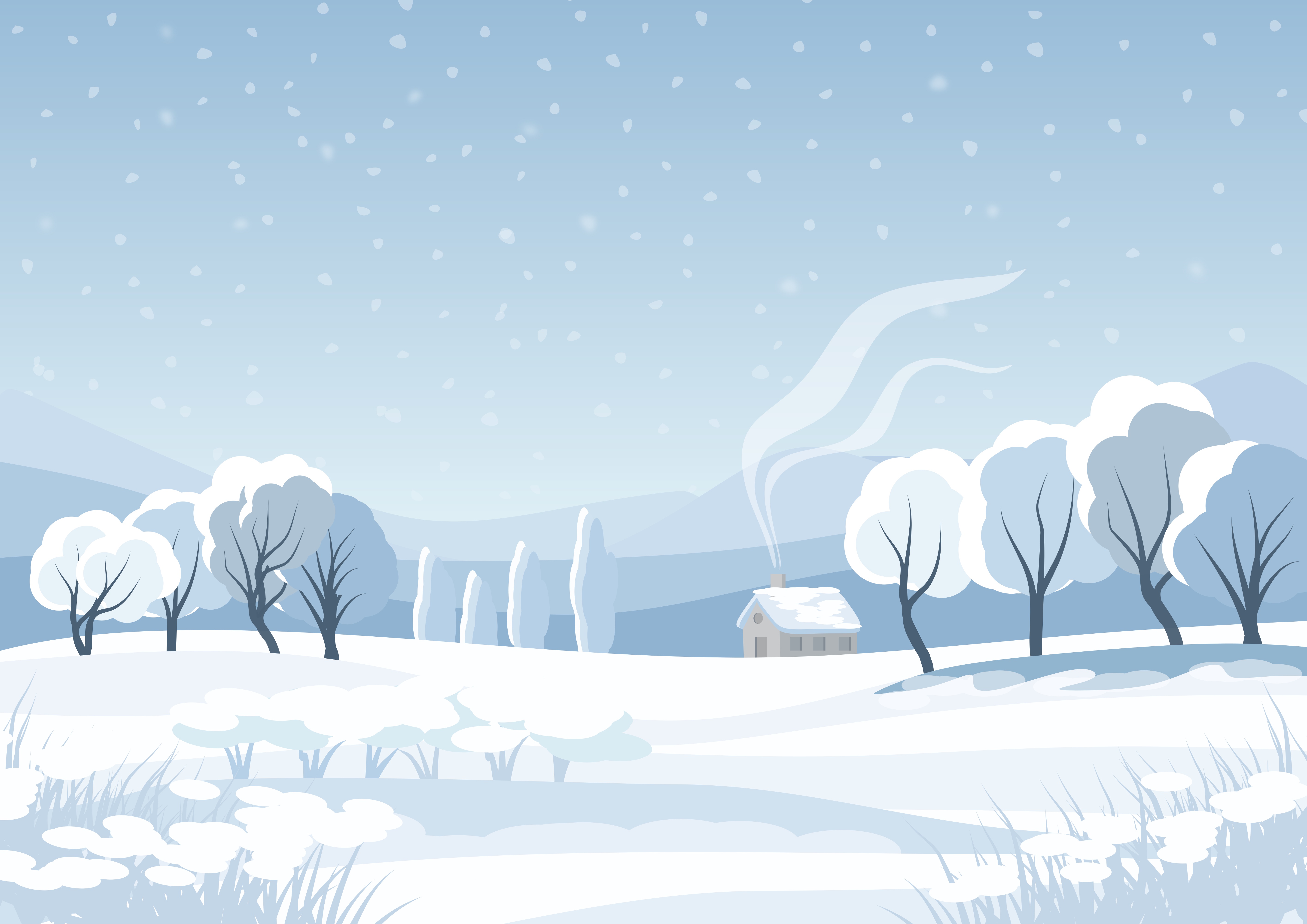 Скачать картинку Зима, Снег, Ландшафт, Художественные в телефон бесплатно.