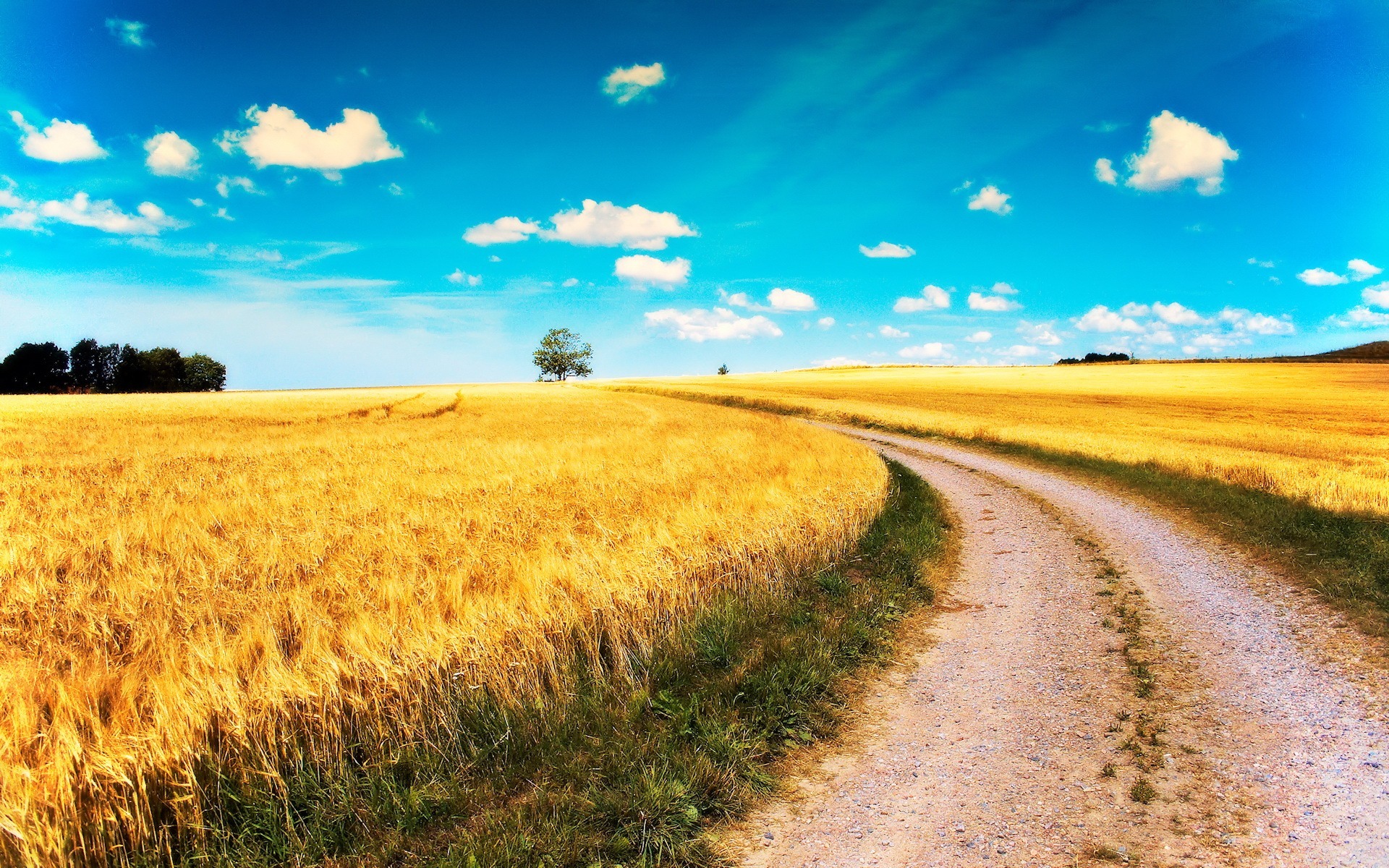 Free download wallpaper Roads, Landscape, Fields on your PC desktop