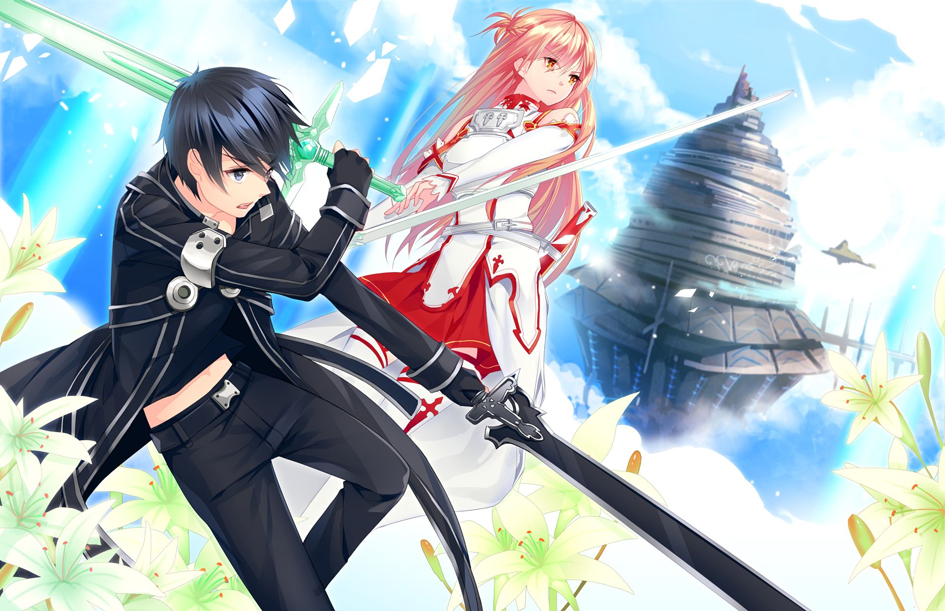 Baixe gratuitamente a imagem Anime, Sword Art Online, Asuna Yuuki, Kirito (Sword Art Online), Kazuto Kirigaya na área de trabalho do seu PC