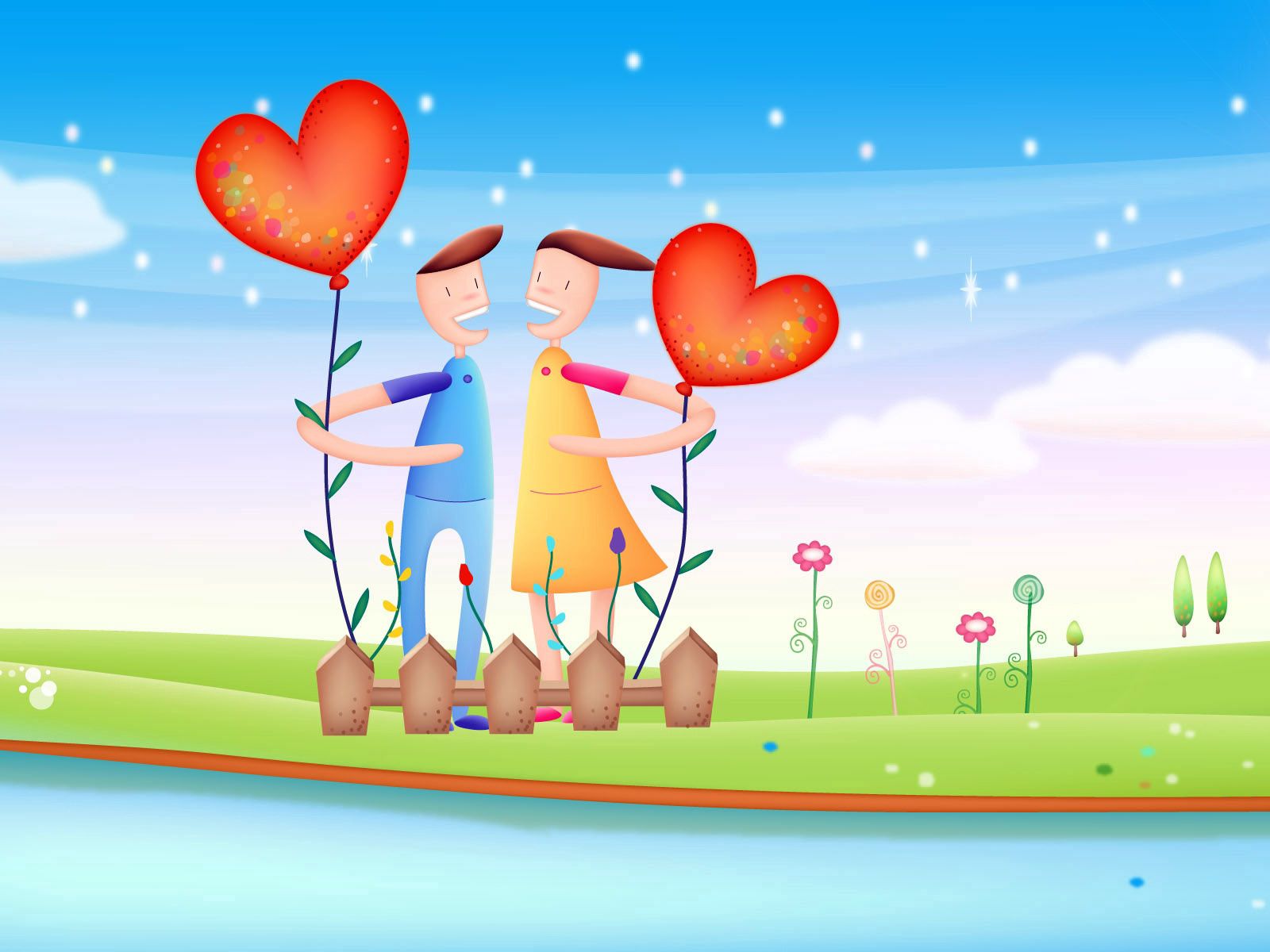 Free download wallpaper Sky, Pair, Colourful, Couple, Colorful, Love on your PC desktop
