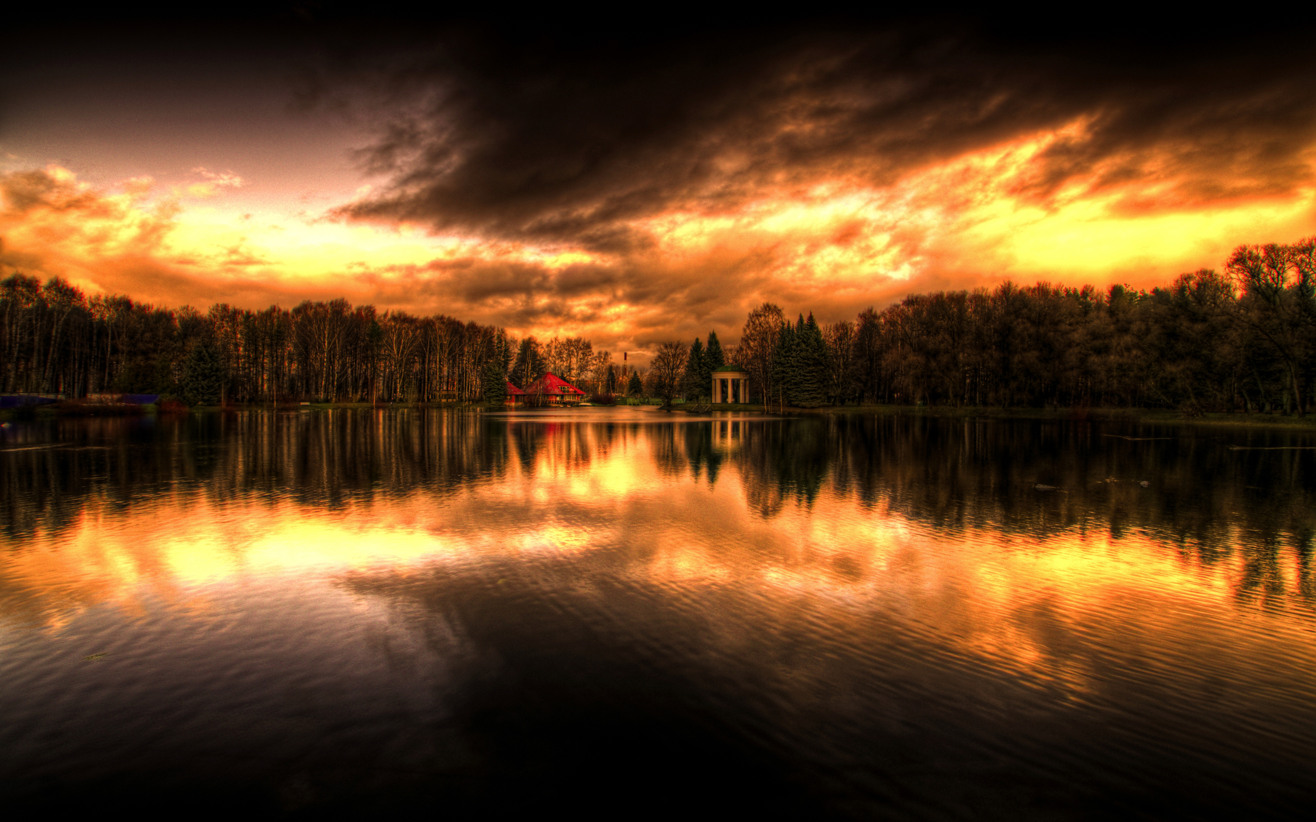 Free download wallpaper Lake, Hdr, Photography on your PC desktop
