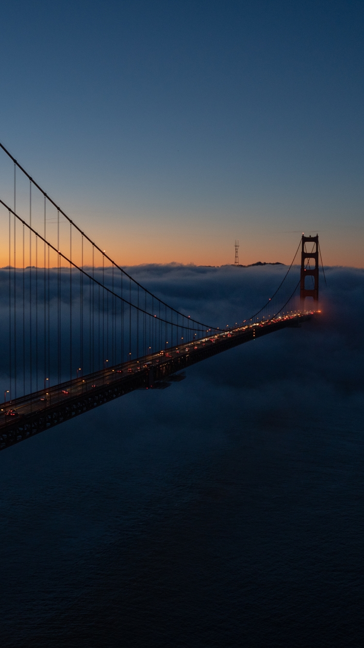 Download mobile wallpaper Bridges, Fog, Bridge, Golden Gate, Man Made for free.