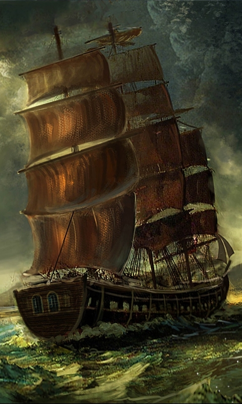 Download mobile wallpaper Fantasy, Ship for free.