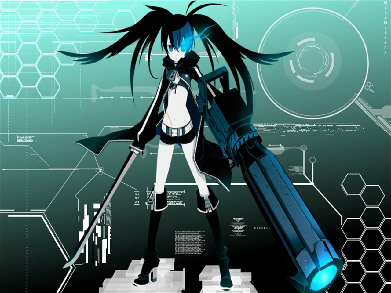 Download mobile wallpaper Anime, Black Rock Shooter for free.