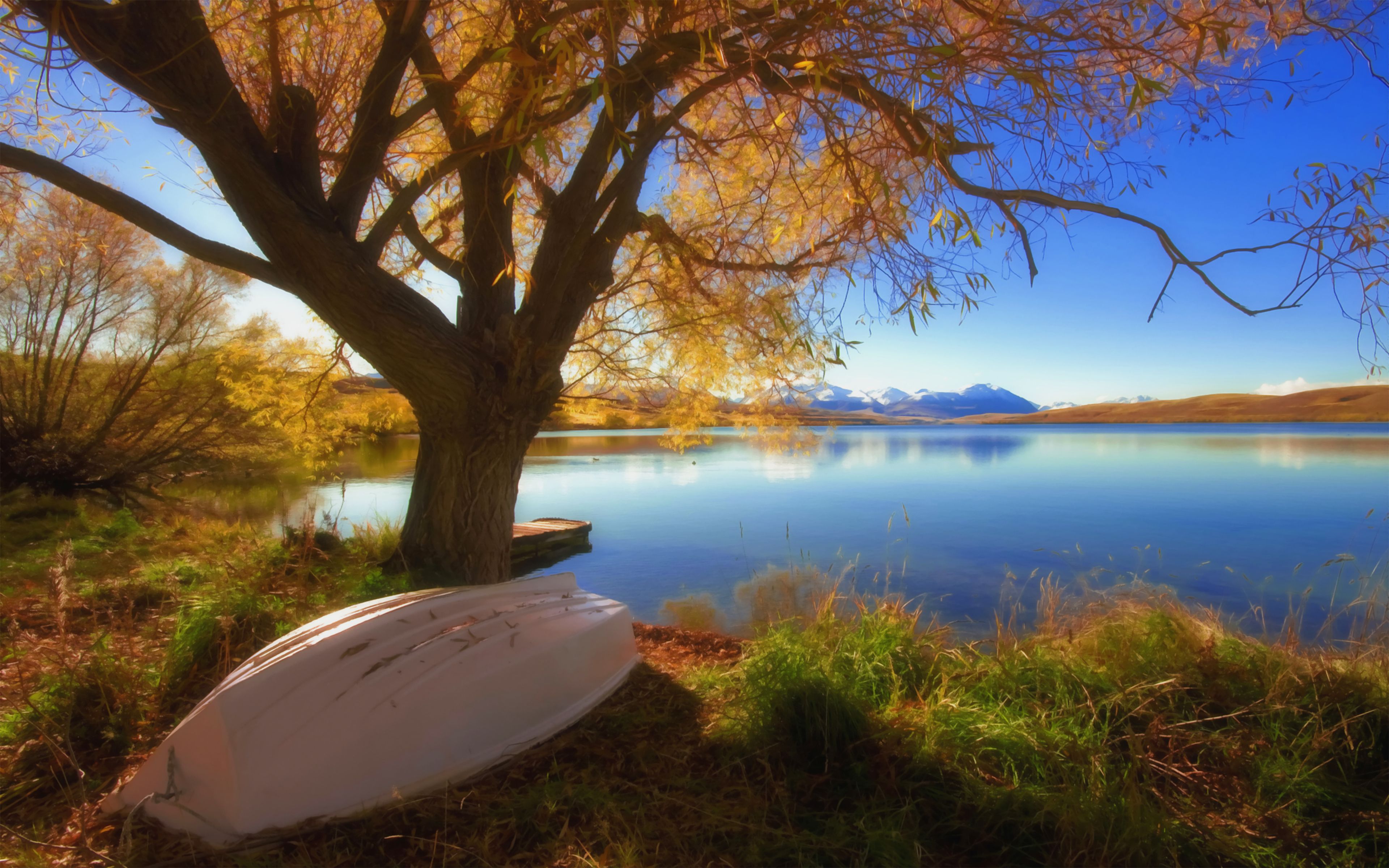 Laden Sie das Seen, See, Baum, Boot, Erde/natur-Bild kostenlos auf Ihren PC-Desktop herunter