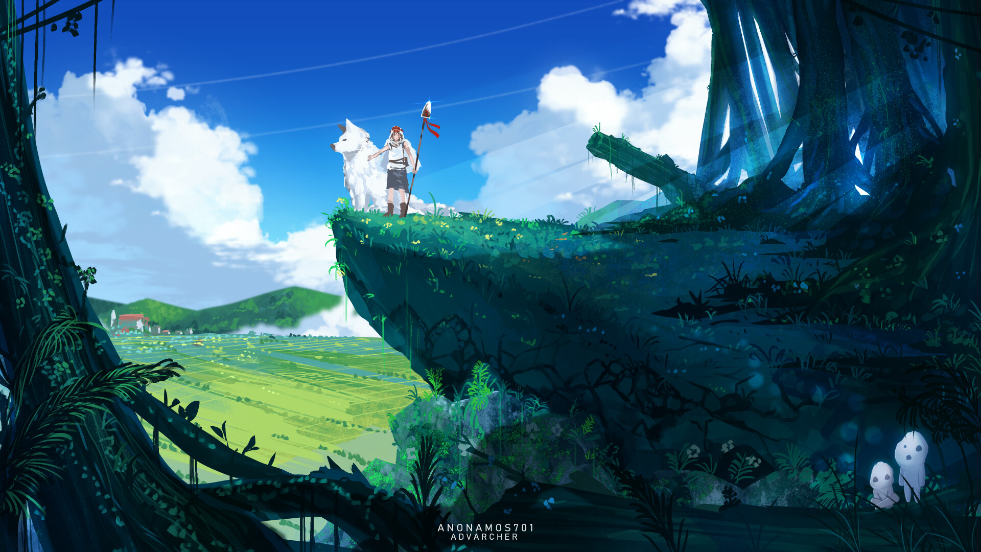 Handy-Wallpaper Animes, Prinzessin Mononoke kostenlos herunterladen.