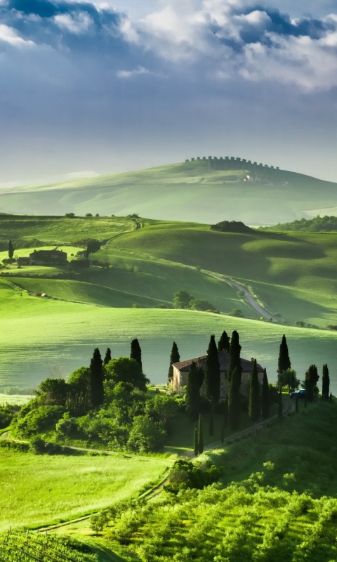 Скачать картинку Пейзаж, Италия, Фотографии, Тоскана в телефон бесплатно.