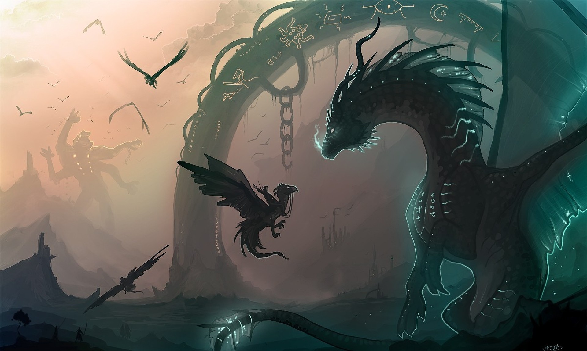Free download wallpaper Fantasy, Dragon, Monster on your PC desktop