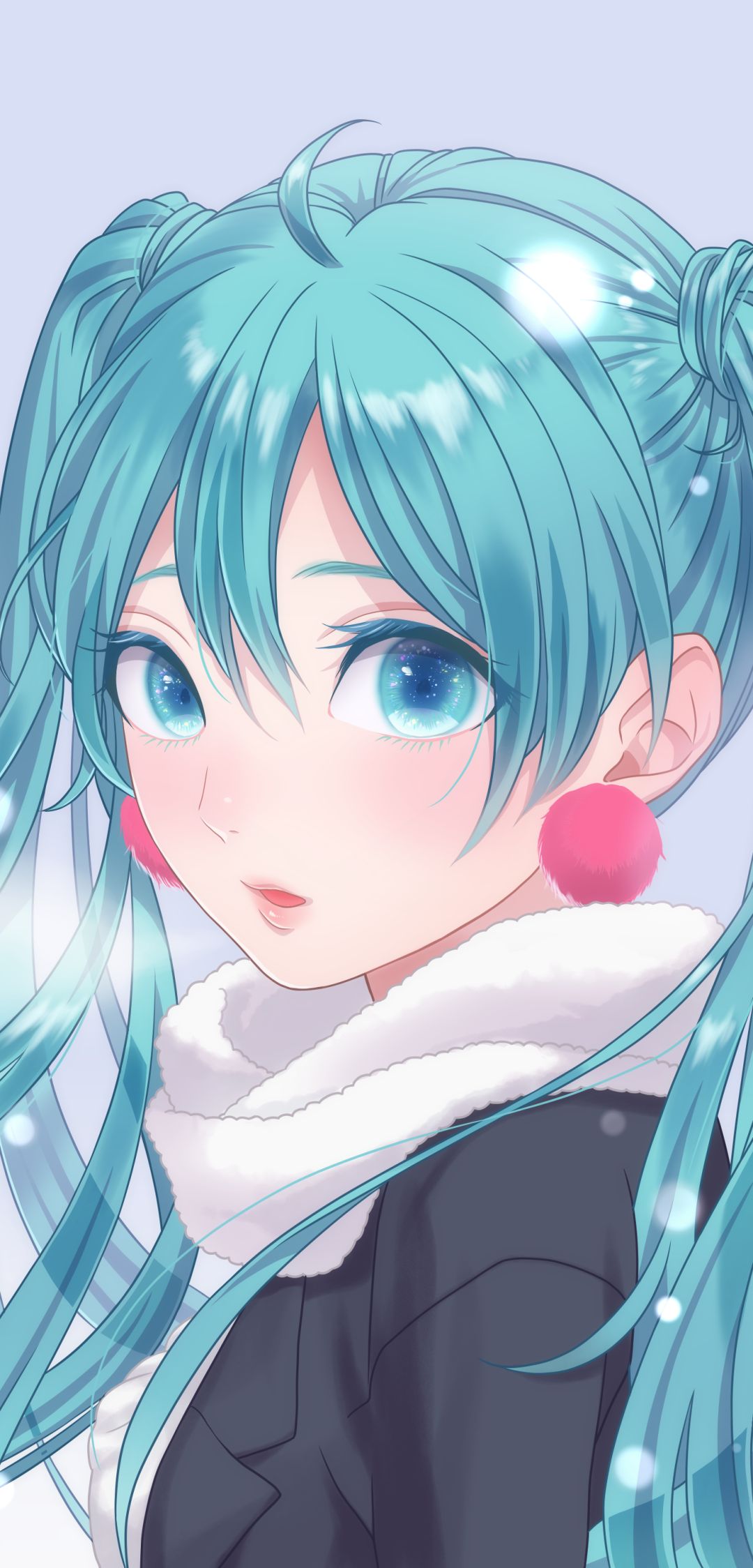 Download mobile wallpaper Anime, Vocaloid, Scarf, Blush, Hatsune Miku, Aqua Eyes, Aqua Hair, Twintails for free.