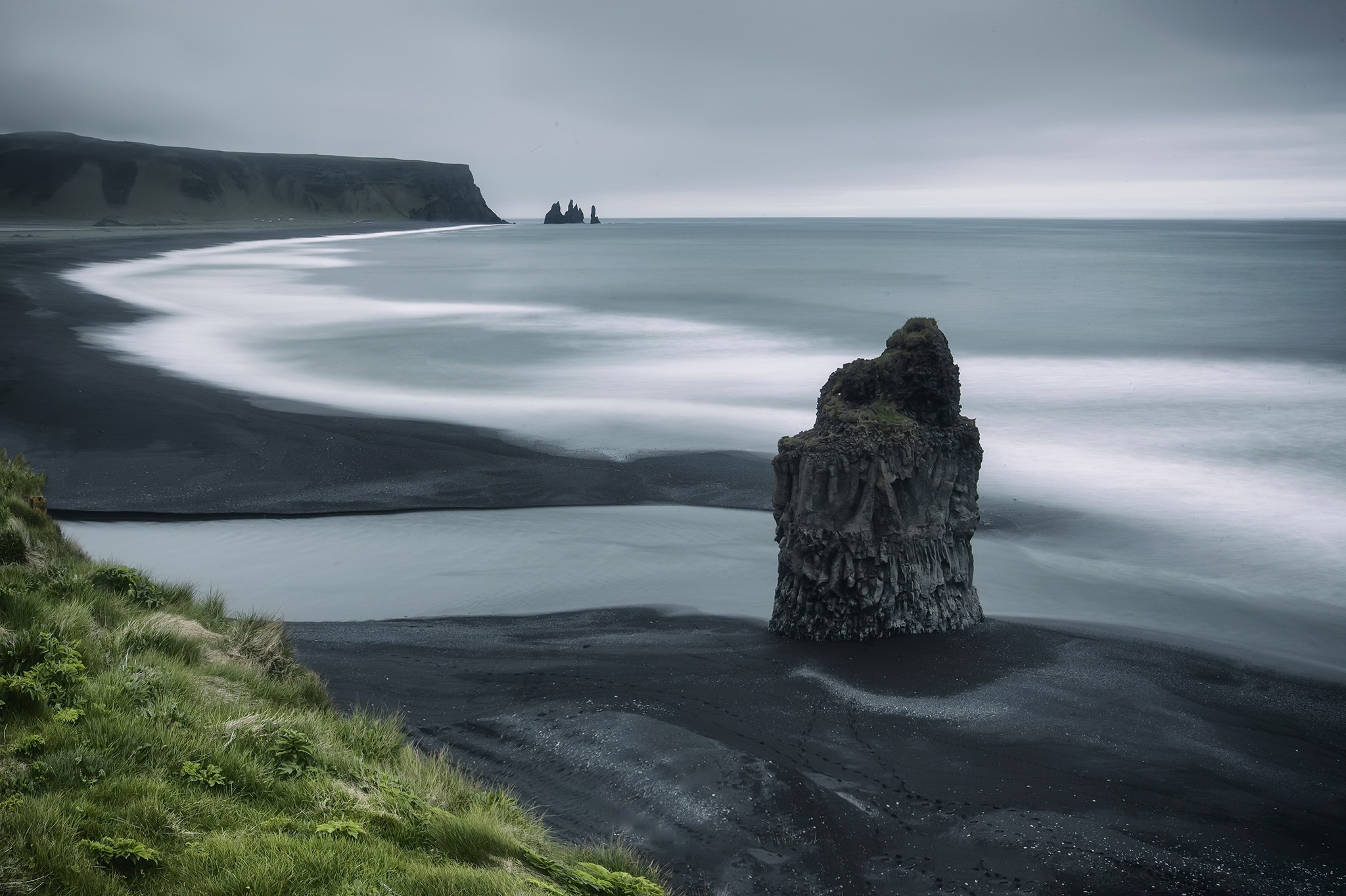 Download mobile wallpaper Nature, Beach, Horizon, Coast, Earth, Iceland for free.