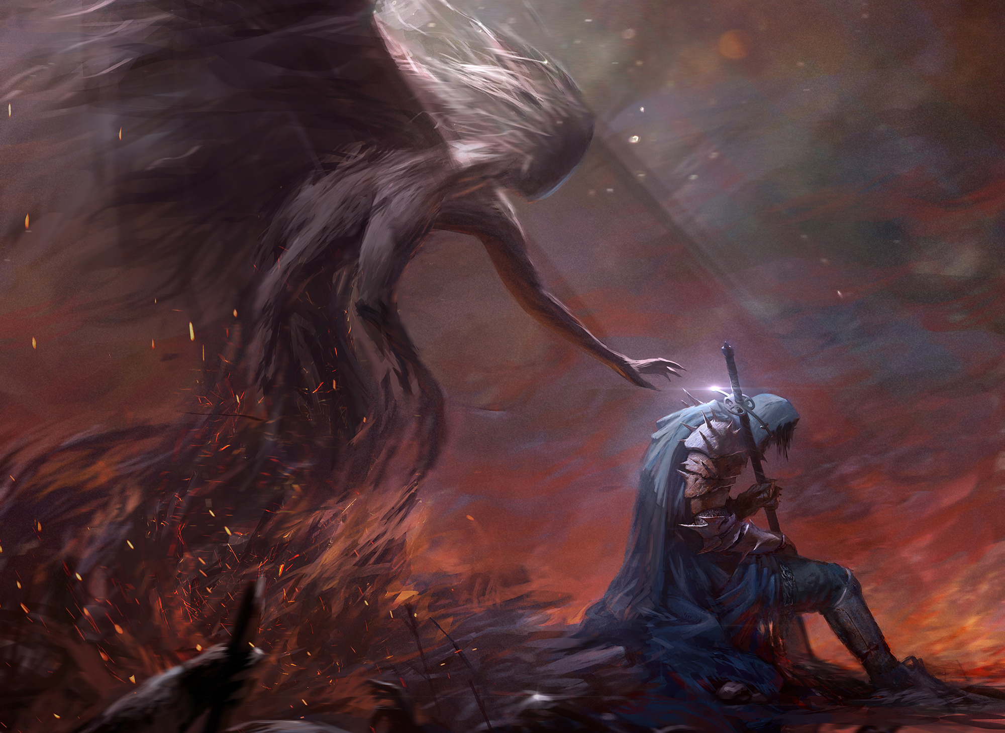 Free download wallpaper Dark, Warrior, Demon, Video Game, Dark Souls on your PC desktop