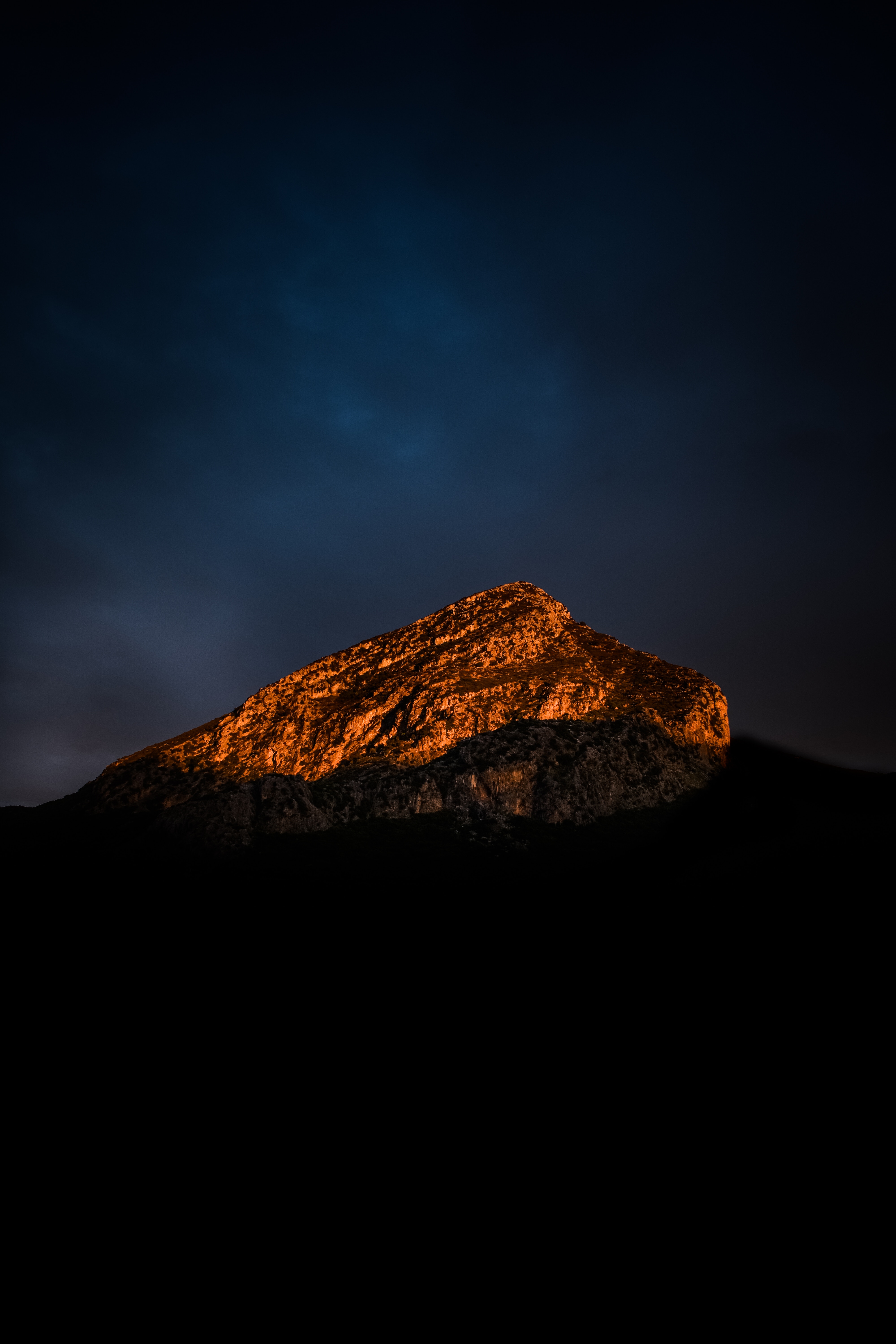 mountain, dark, twilight, vertex, top, shadow, dusk cellphone