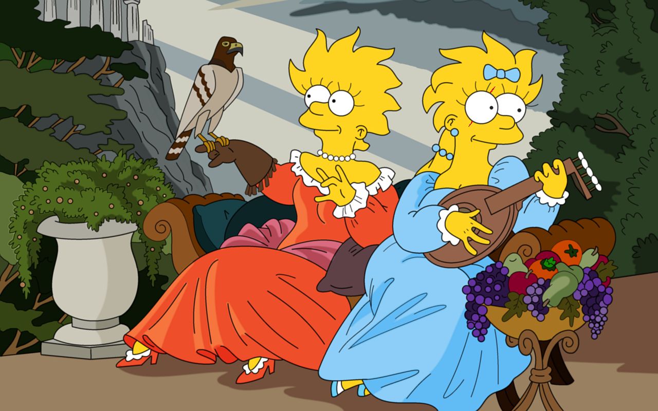 Handy-Wallpaper Die Simpsons, Fernsehserien, Lisa Simpson, Maggie Simpson kostenlos herunterladen.