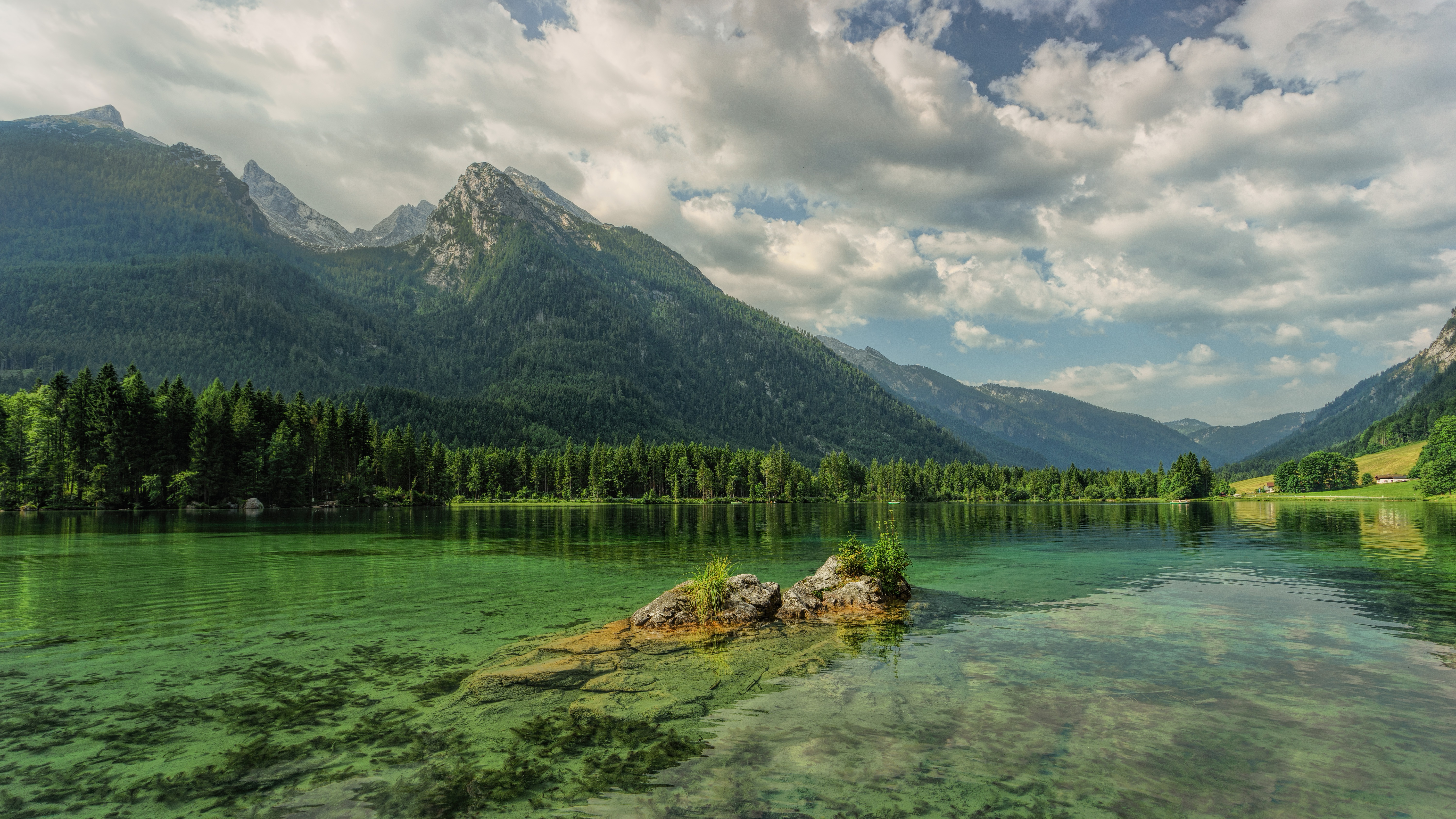 nature, austria, mountains, lake, hintersee, hinterze