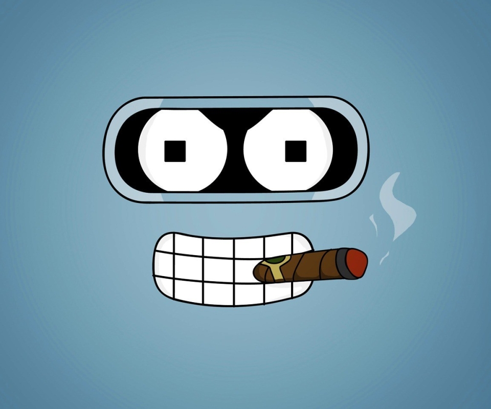 Download mobile wallpaper Cartoon, Futurama, Tv Show, Bender (Futurama), Smoking for free.
