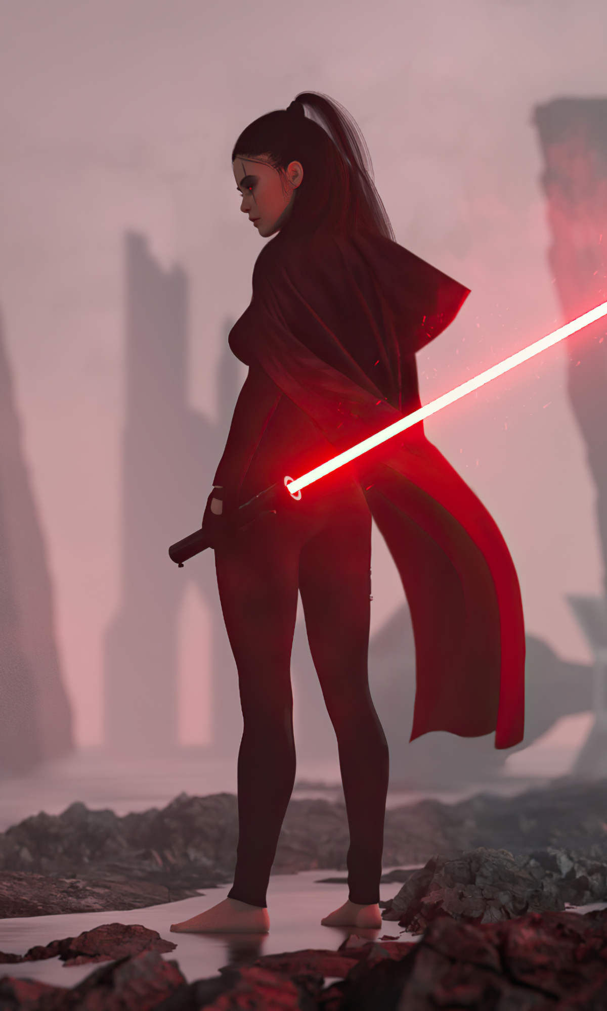 Download mobile wallpaper Star Wars, Sci Fi, Lightsaber, Sith (Star Wars), Woman Warrior for free.